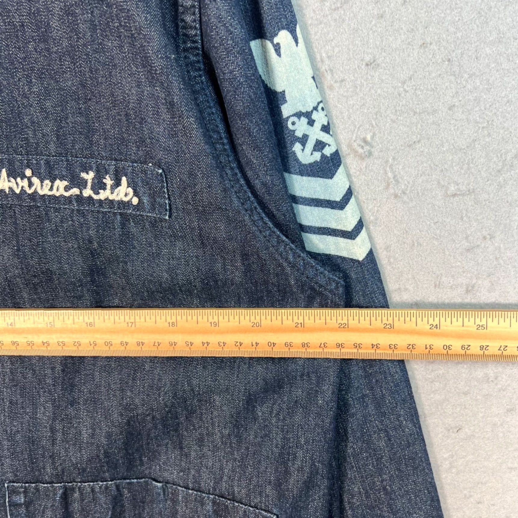 Avirex VINTAGE Avirex Jacket Denim Blue Aviator Mens XL Size Size US XL / EU 56 / 4 - 4 Thumbnail
