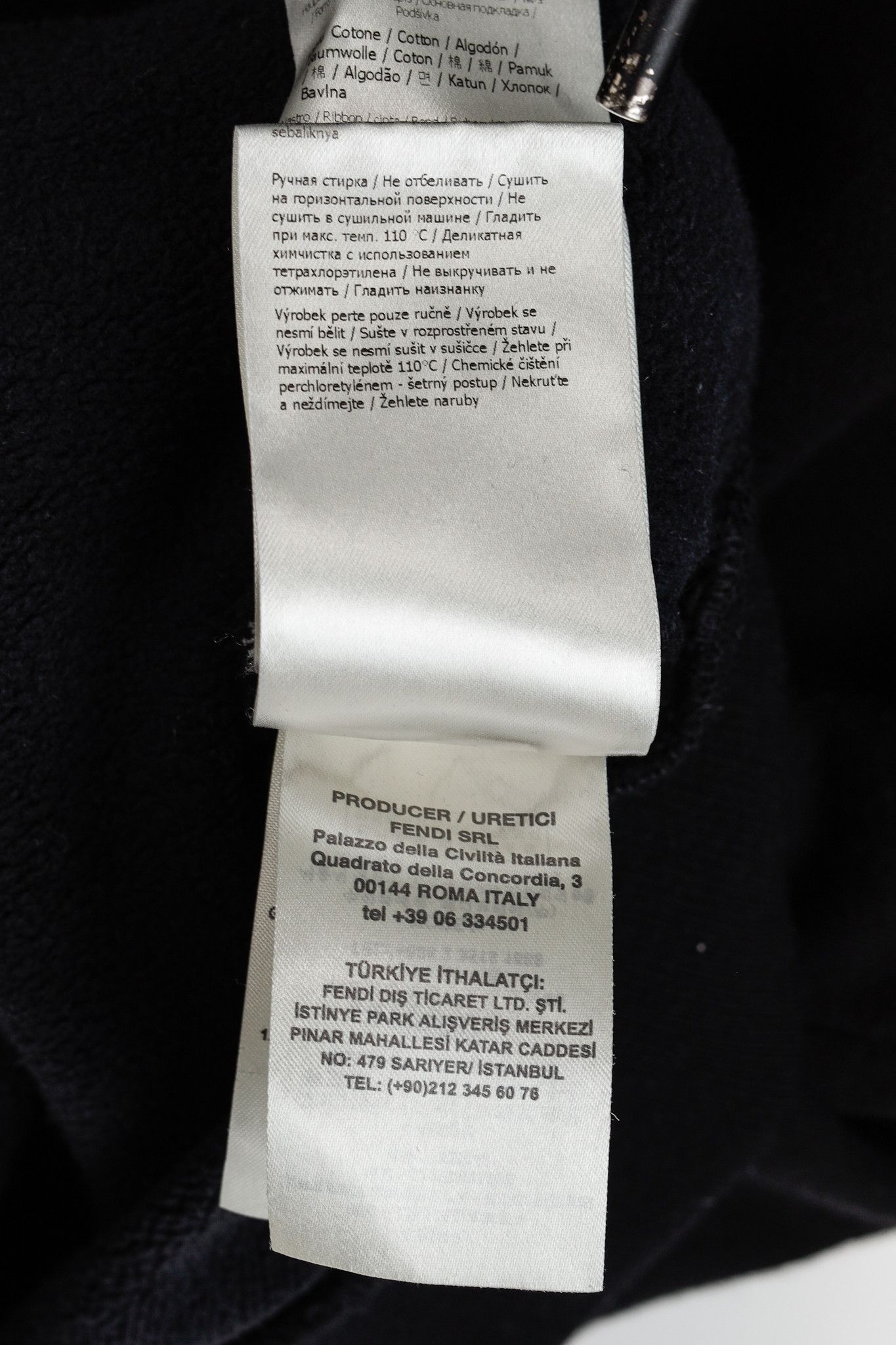 Fendi Fendi Black Taped FF Motif Hooded Sweatshirt Size US S / EU 44-46 / 1 - 12 Thumbnail