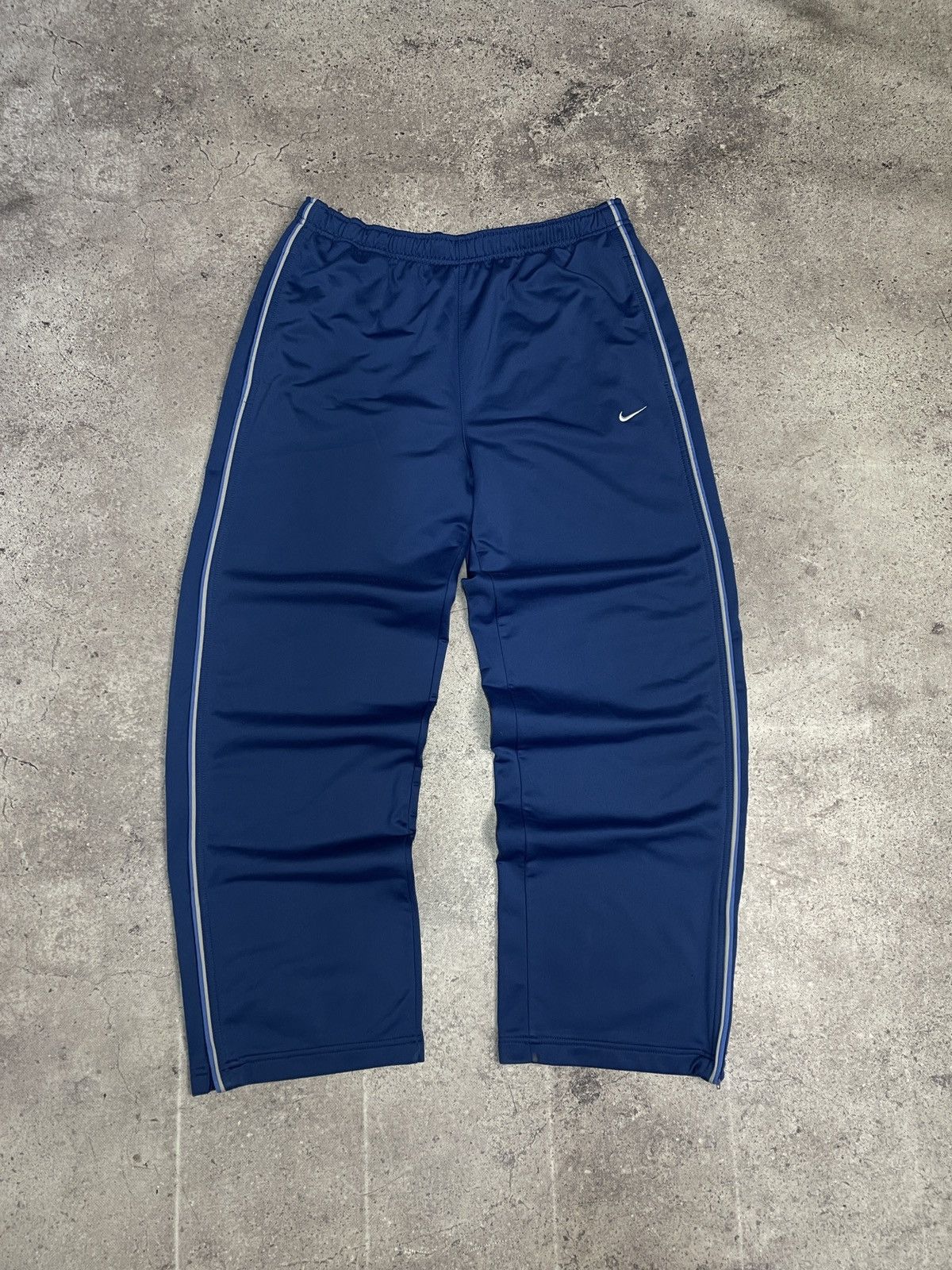 Nike × Vintage Vintage Y2K Nike Drill Track Pants Swoosh Logo Size US 34 / EU 50 - 1 Thumbnail