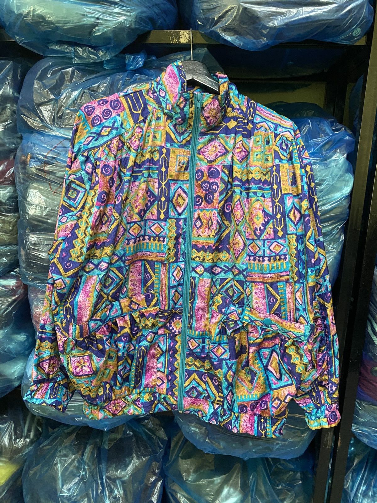 Jantzen VINTAGE 80S JANTZEN ABSTRACT JACKET MADE IN JAPAN Size US M / EU 48-50 / 2 - 1 Thumbnail
