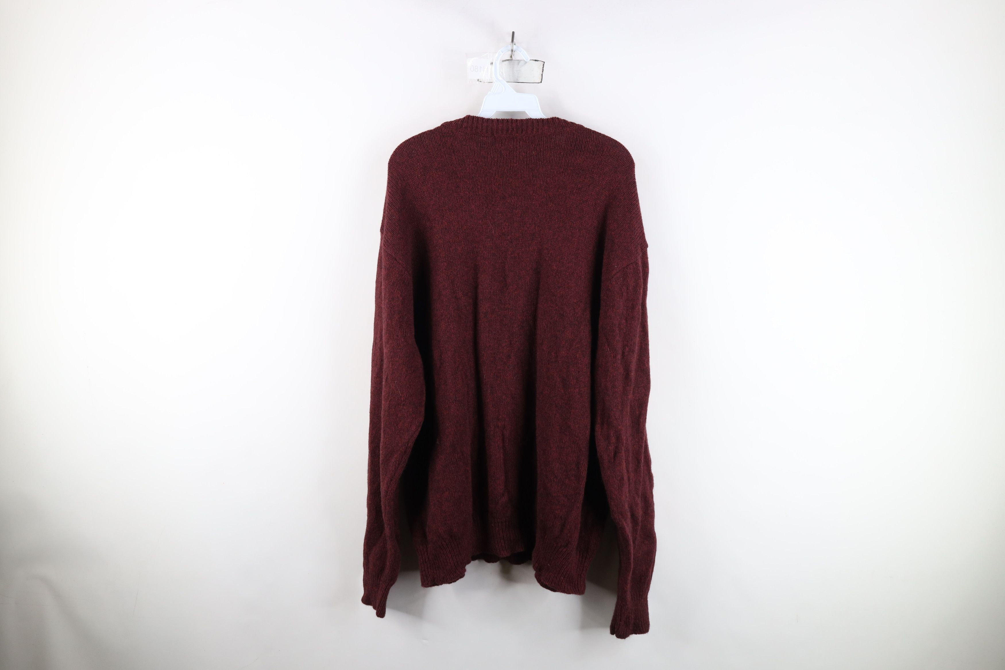 Cabelas Vintage Cabelas Blank Wool Knit Crewneck Sweater Heather Red Size US XL / EU 56 / 4 - 8 Thumbnail