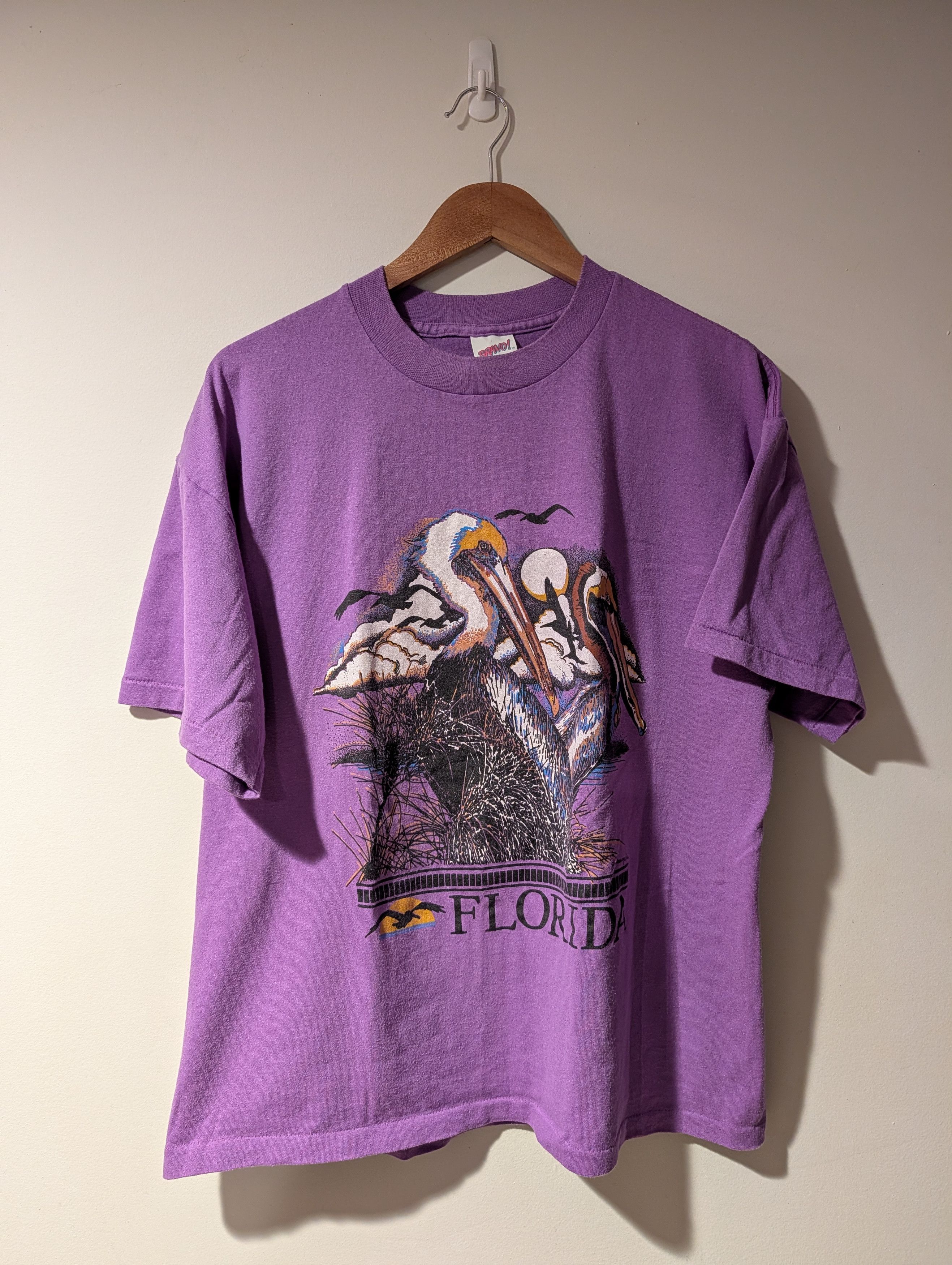 Hanes Vintage Pelican T Shirt Florida Nature Birds Single Stitch Size US XL / EU 56 / 4 - 1 Thumbnail