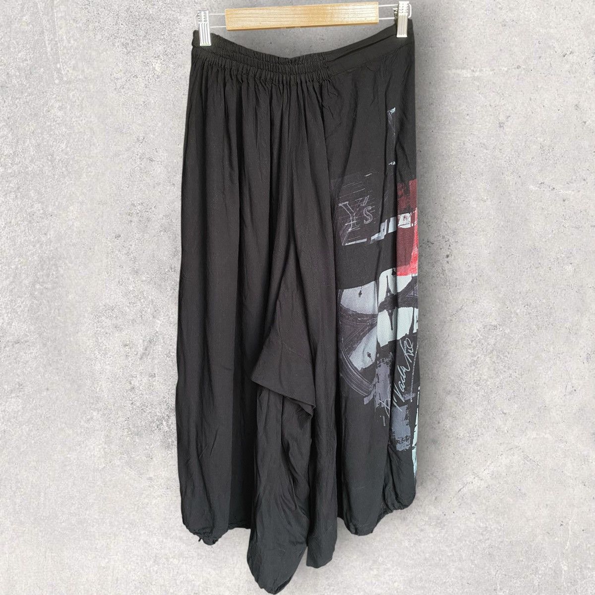 Yohji Yamamoto Y’s Rayon Eiffel Tower Print Wide Leg Pants Size US 32 / EU 48 - 1 Thumbnail