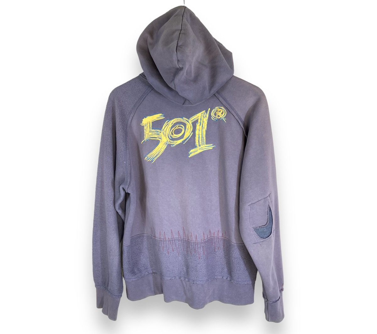 Levi's Made & Crafted × Levi's Vintage Clothing × Vintage Fades! Levis 501 RockFestival Patchwork Design Zipper Hoodie Size US M / EU 48-50 / 2 - 1 Thumbnail