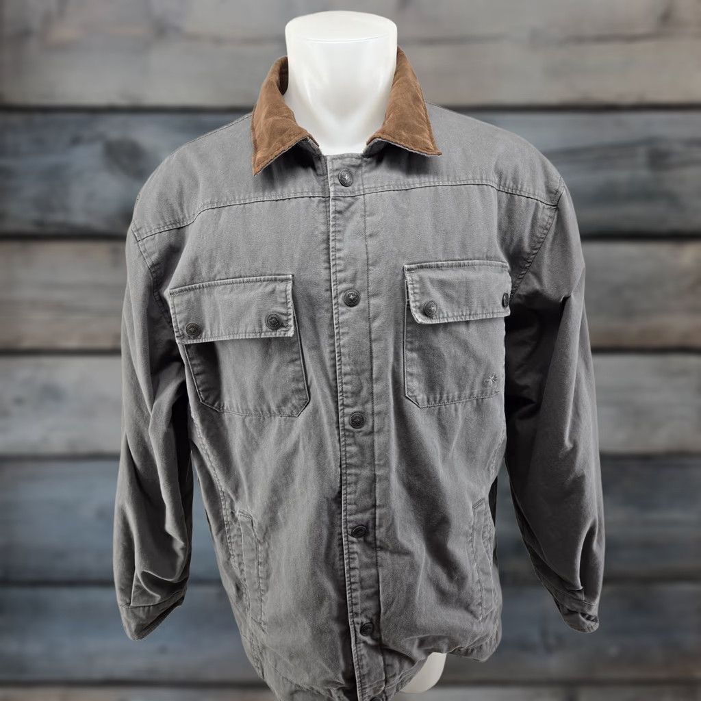 Vintage Polaris Jacket Gray 2XL Snaps Cotton Plaid Men Regular Coat Buttoned Front Size US XXL / EU 58 / 5 - 1 Thumbnail