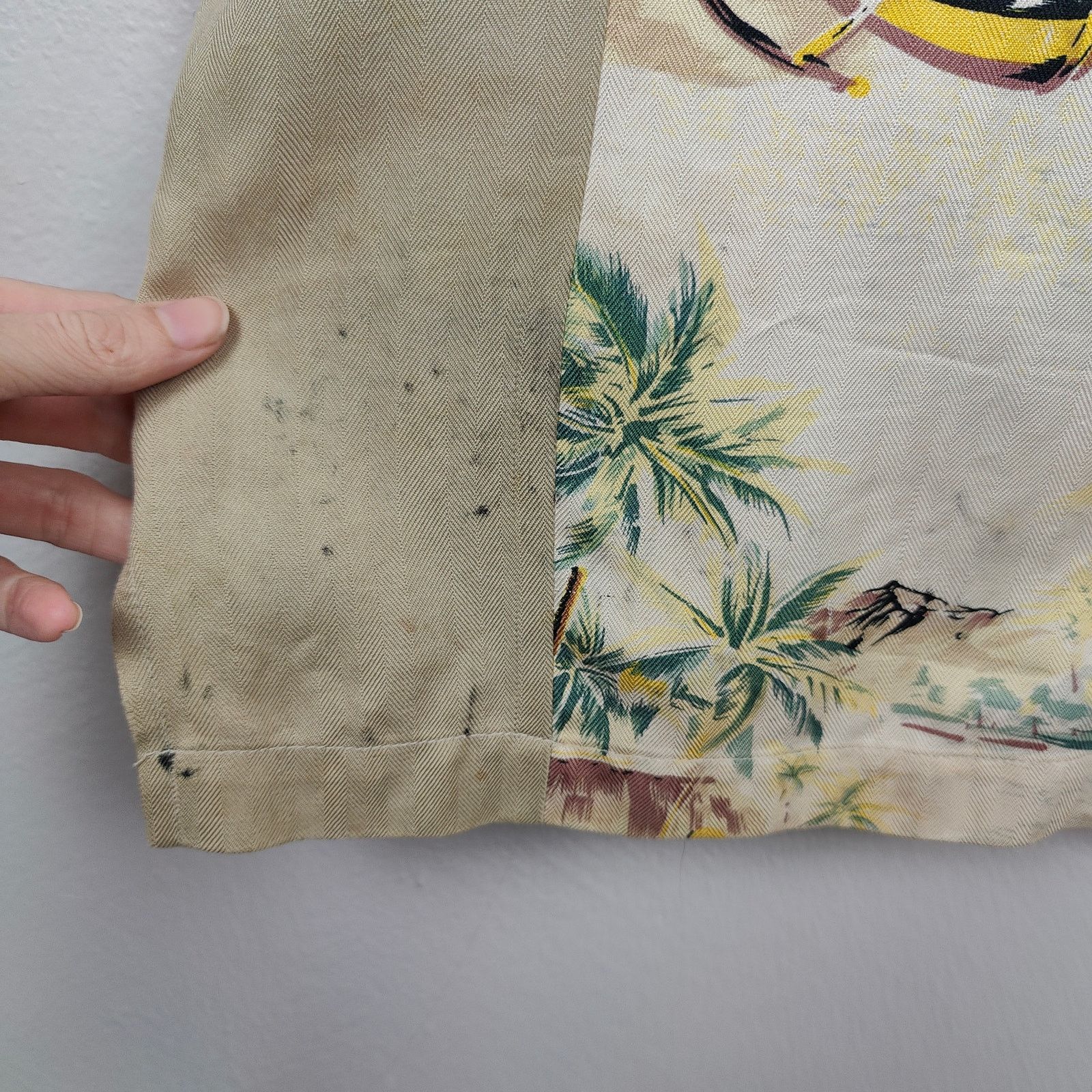 Other Vintage Tiki Classics Silk Hawaiian Shirt Men XL Herringbone Size US XL / EU 56 / 4 - 5 Thumbnail