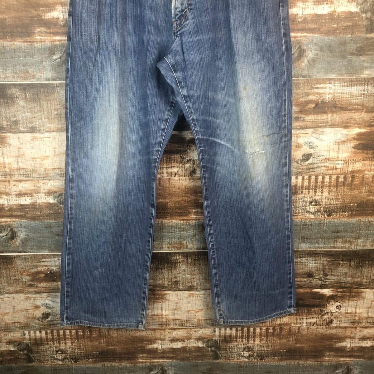 Vintage Bobson vintage Blue Denim Pants #A1393 Size US 35 - 3 Thumbnail