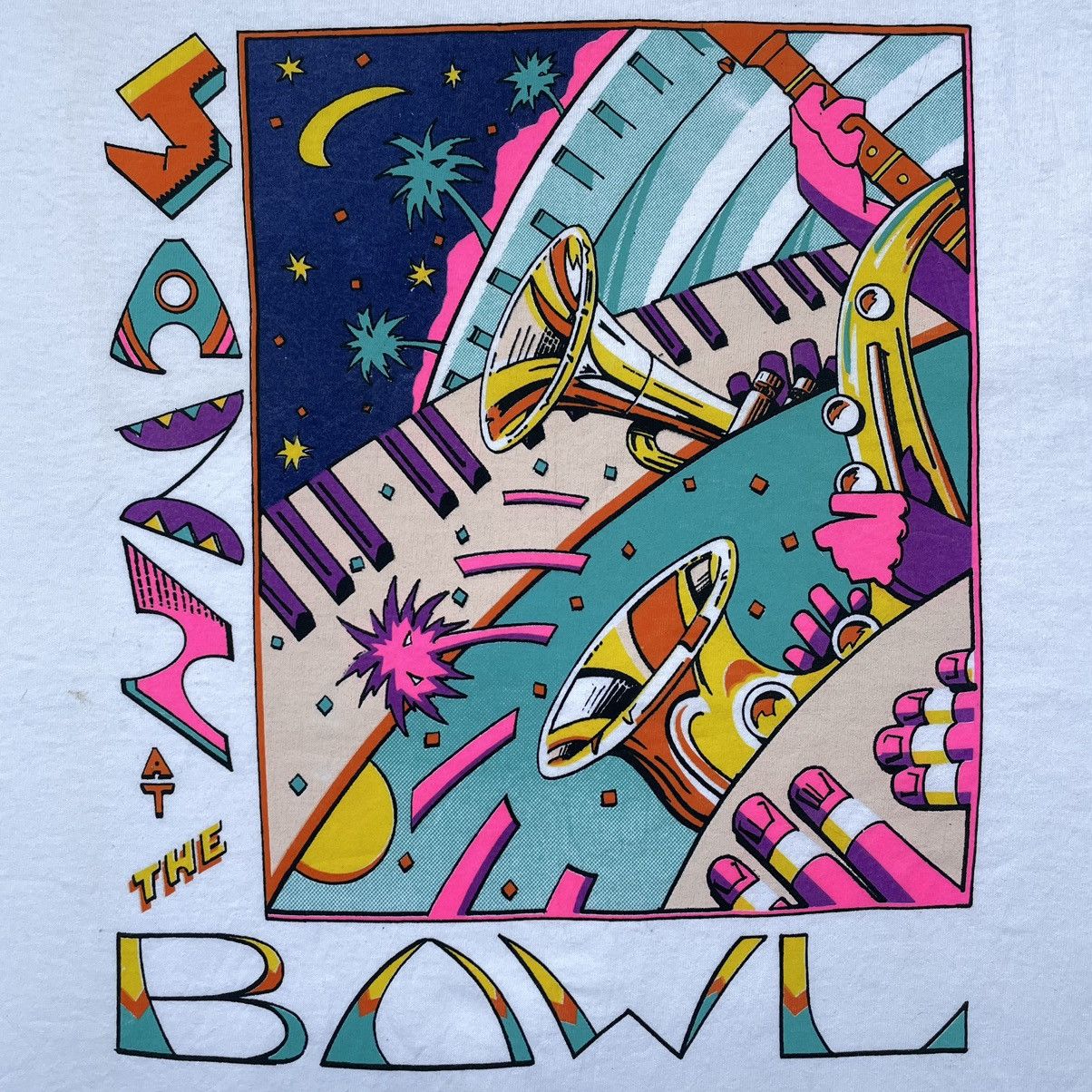 Vintage Vintage Jazz At The Bowl Art T-Shirt Size US L / EU 52-54 / 3 - 3 Thumbnail