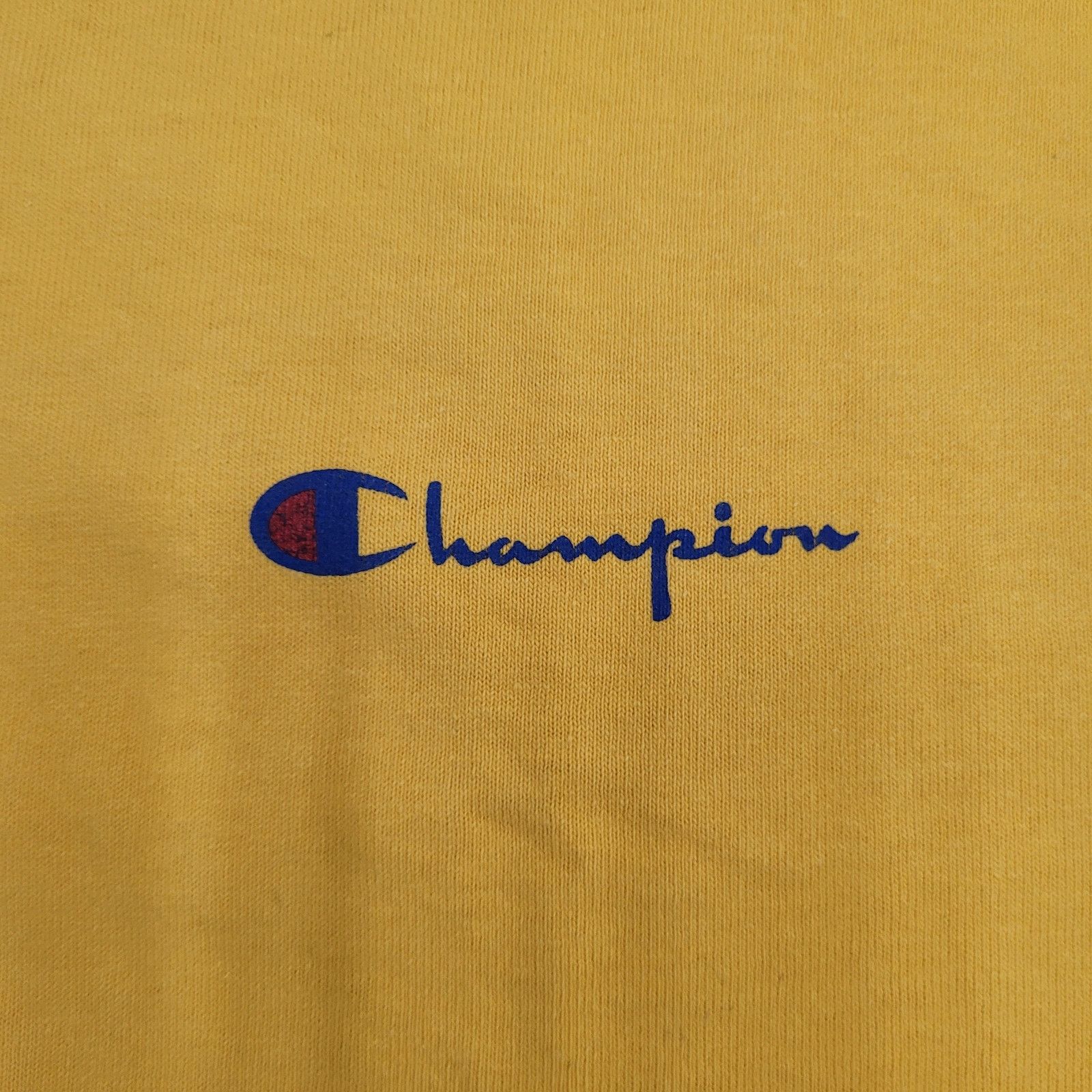 Champion Vintage 90s Champion Shirt Womens XL 22x26 Yellow USA Size XL / US 12-14 / IT 48-50 - 3 Thumbnail