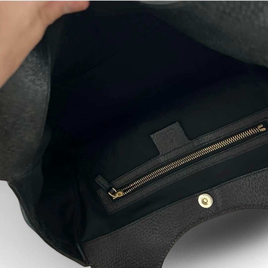 Gucci Gucci - Canvas Tote Handbag Shoulder Bag Monogram Black Size ONE SIZE - 4 Thumbnail