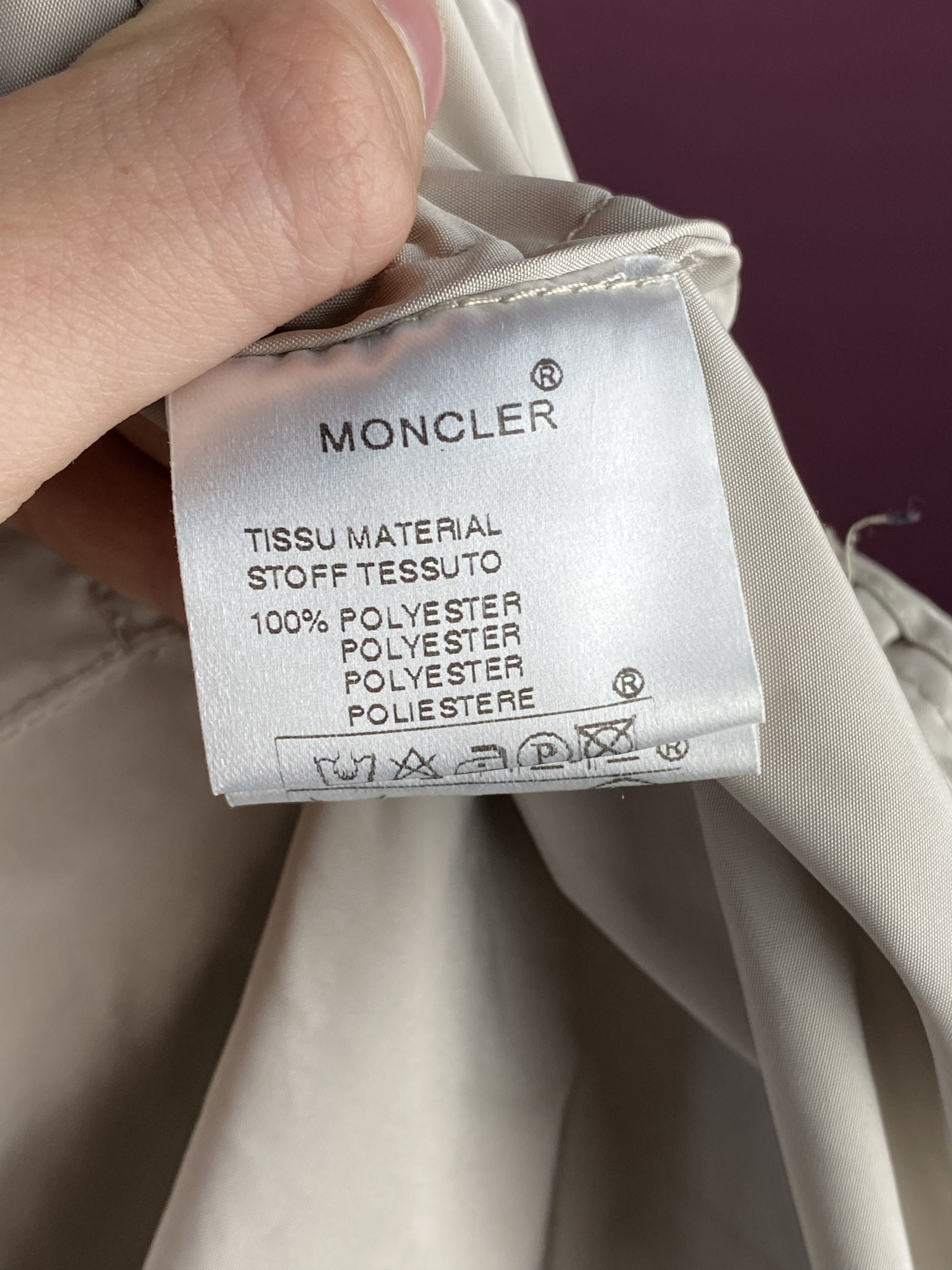 Moncler Moncler Vintage Women's Trench Coat - M Beige Polyester Size M / US 6-8 / IT 42-44 - 6 Thumbnail