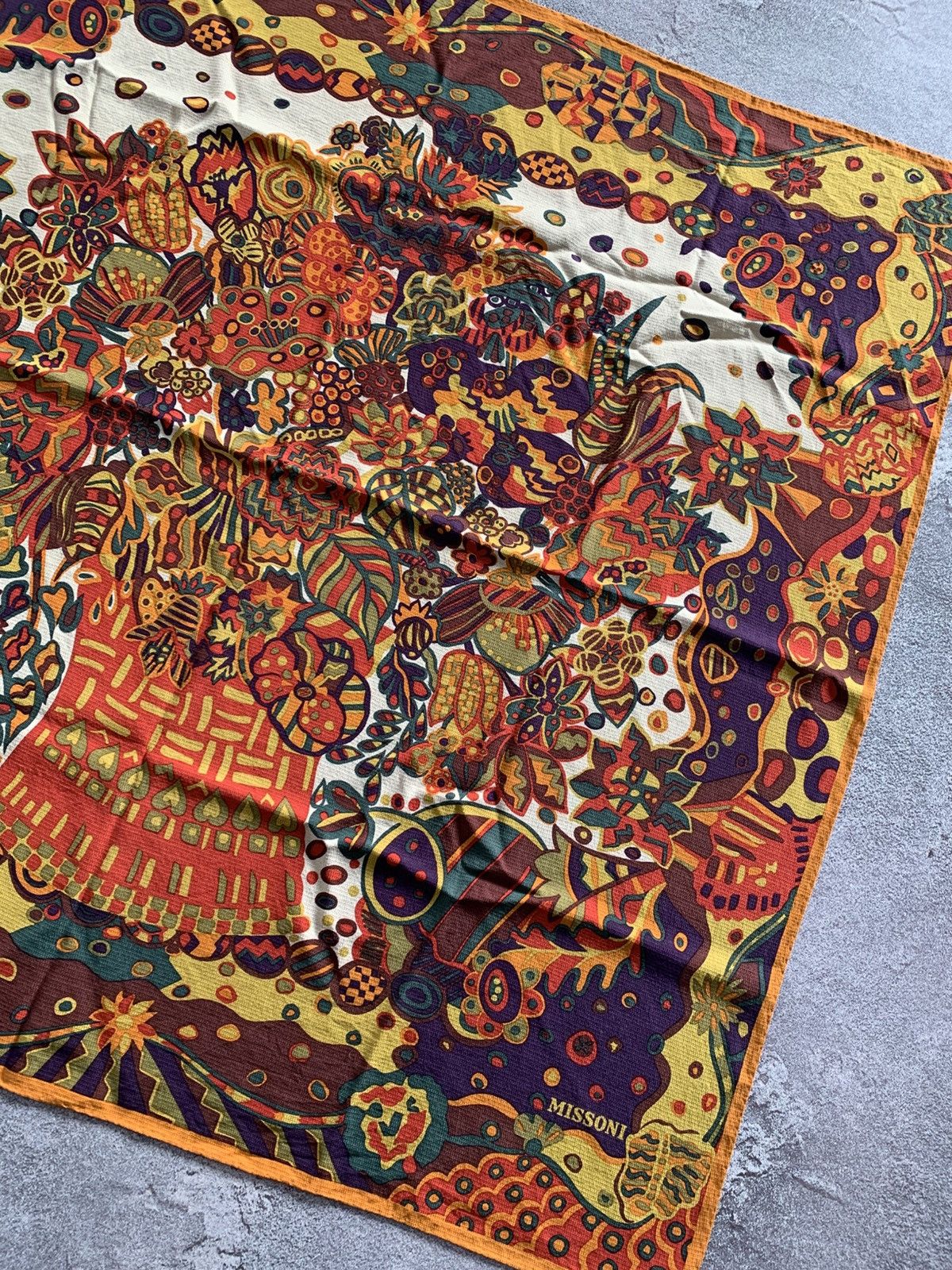 Missoni × Vintage Vintage Missoni Foulard 100% Silk Scarf 87x83cm Size ONE SIZE - 10 Thumbnail