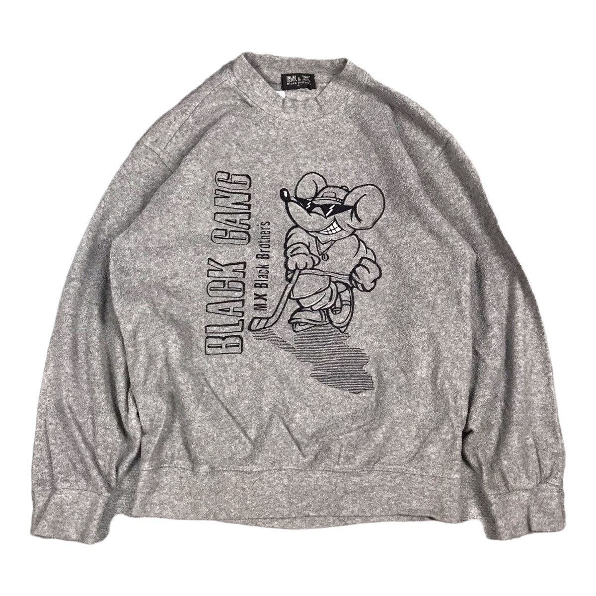 Japanese Brand BLACK GANG PUNK STYLE EMBROIDERY LOGO SWEATSHIRT Size US M / EU 48-50 / 2 - 1 Thumbnail