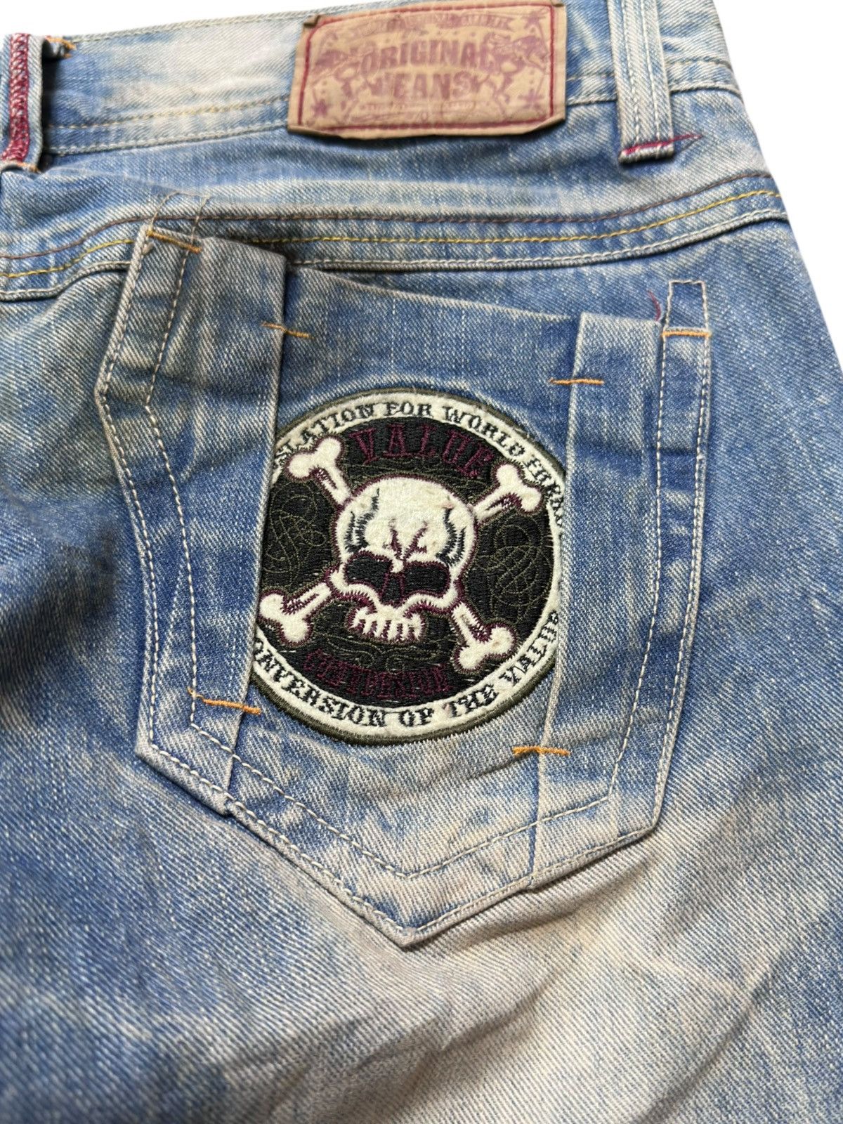 Kapital Vintage Japanese Brand Skull Embroidery Mudwash Denim Size US 34 / EU 50 - 8 Thumbnail