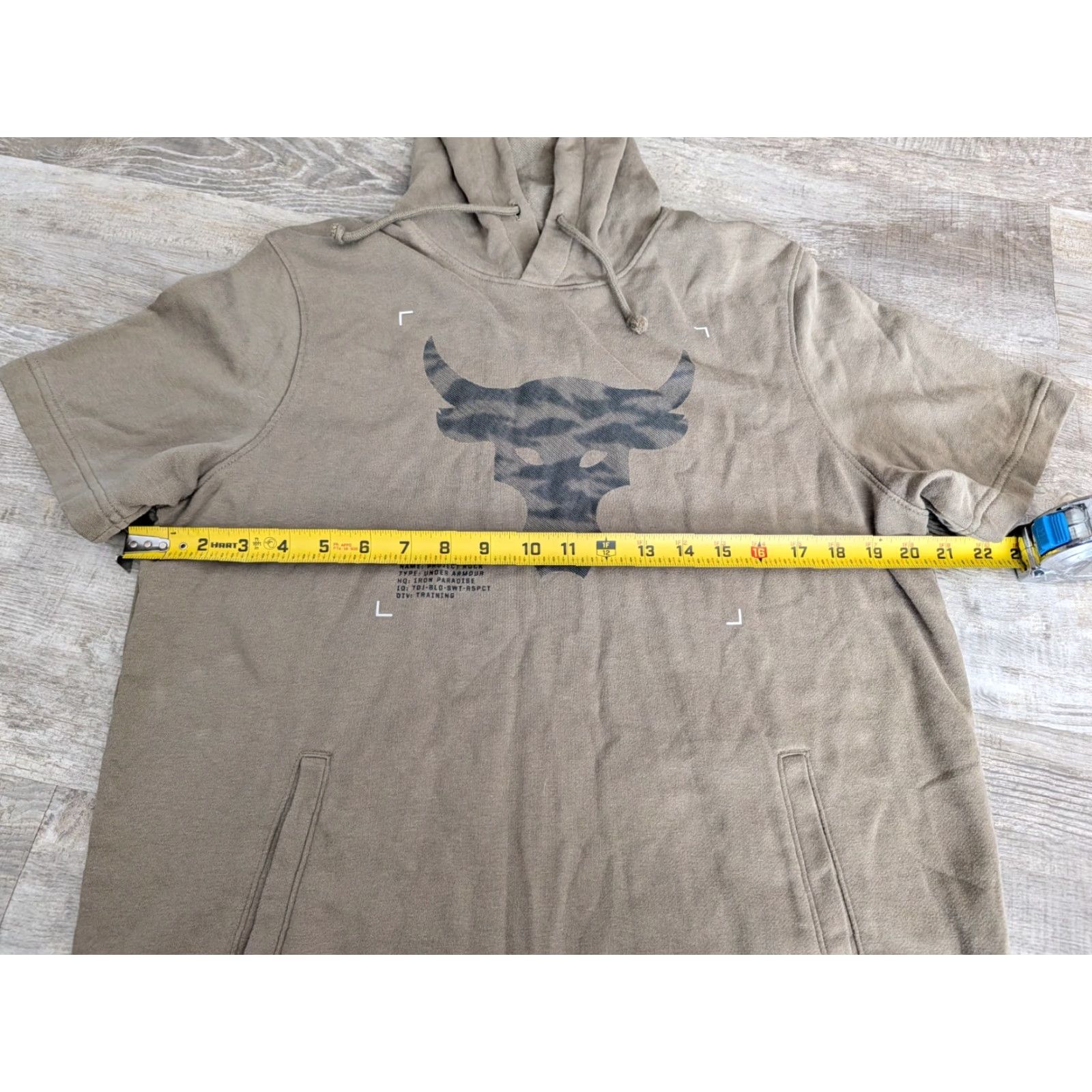 Under Armour Under Armour Project Rock Shirt Hooded Mens M Green Camouflage Bull Short Sleeve Graphic Print Pullover Pockets Athletic Gym Lightweight Size US M / EU 48-50 / 2 - 6 Thumbnail