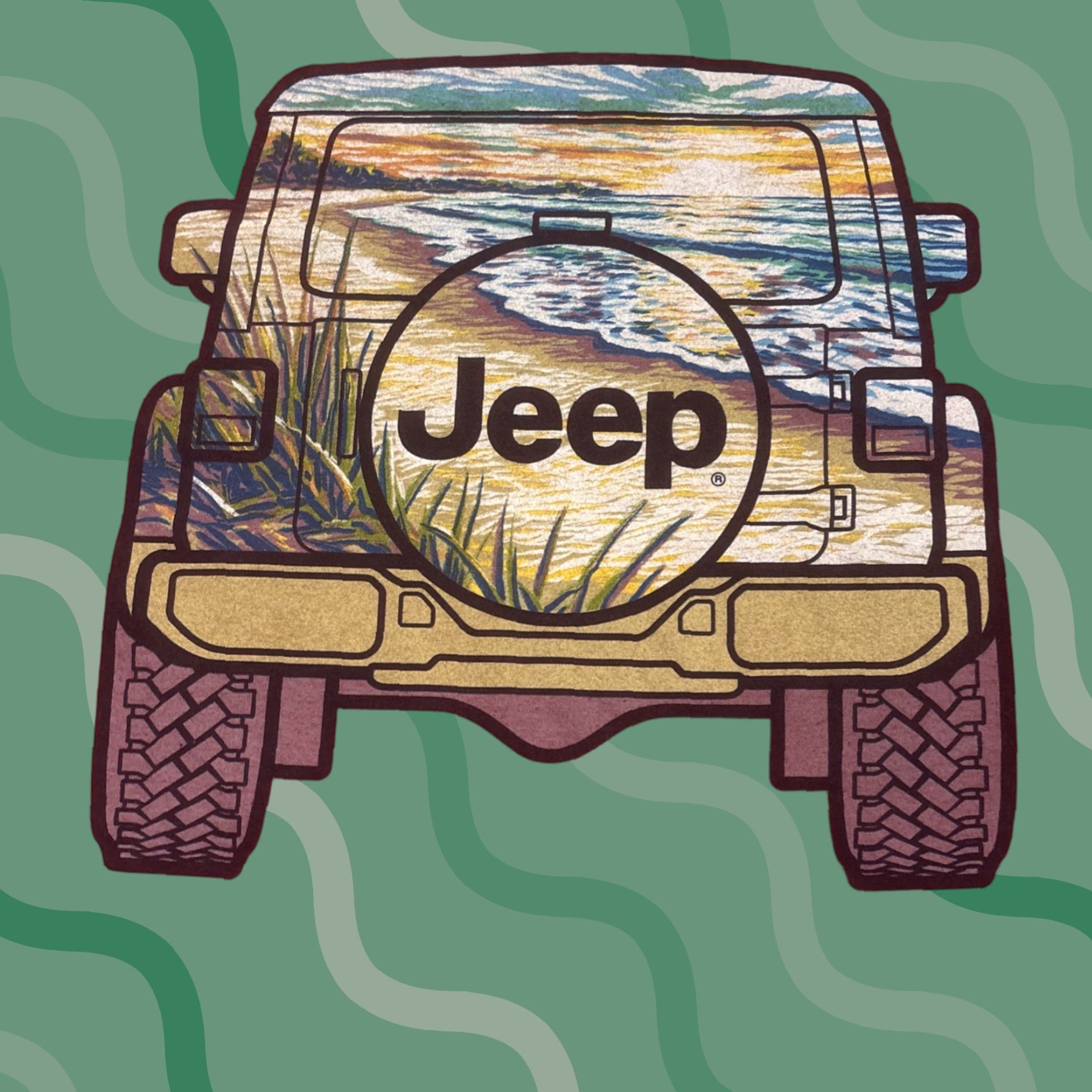 Jeep Jedco T-Shirt Back To The Beach Graphic Jeep Red L Men EUC Size US L / EU 52-54 / 3 - 1 Thumbnail
