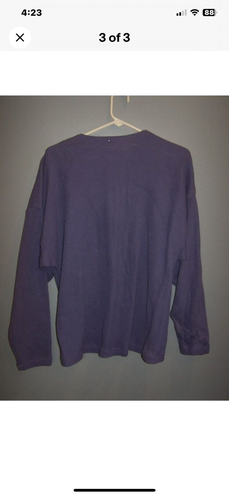 Other NEW W/O TAGS Purple Embroidered Button Up Sweater S Size L / US 10 / IT 46 - 3 Thumbnail
