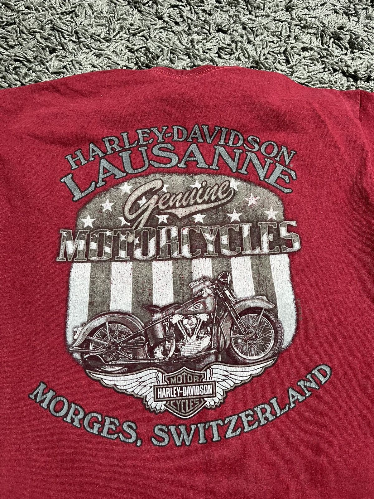 Harley Davidson HARLEY DAVIDSON SWITZERLAND COTTON BIKER TEE Size US M / EU 48-50 / 2 - 7 Thumbnail