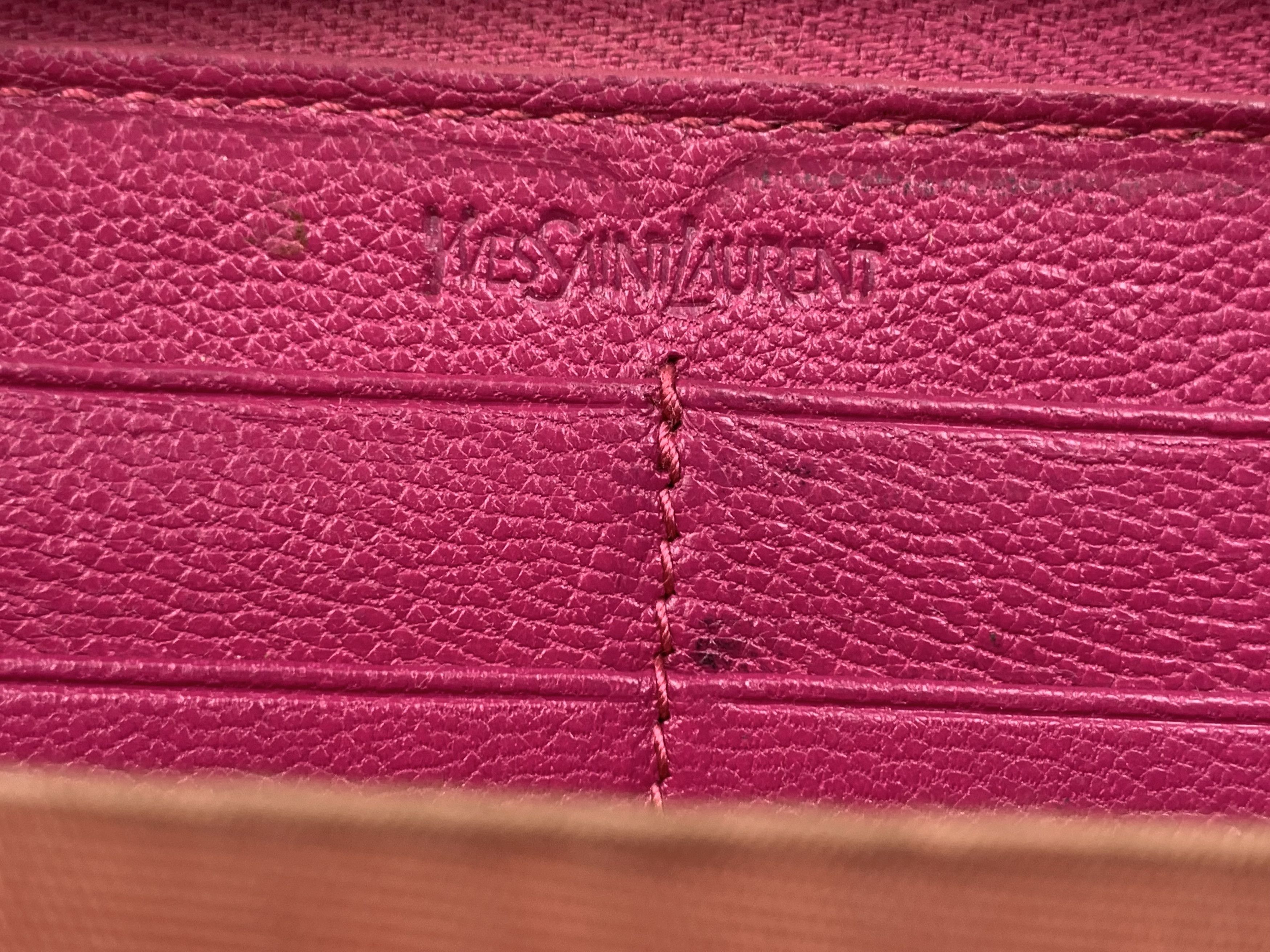 Yves Saint Laurent Yves Saint Laurent - Leather pink wallet Size ONE SIZE - 5 Thumbnail