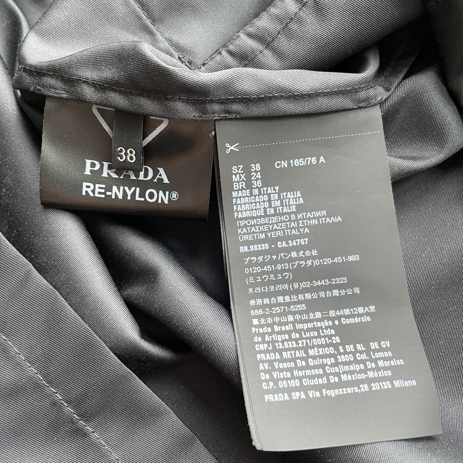 Prada PRADA SS23 Logo - Stand Collar Waist Jacket Women's Black 38 Size XS / US 0-2 / IT 36-38 - 6 Thumbnail