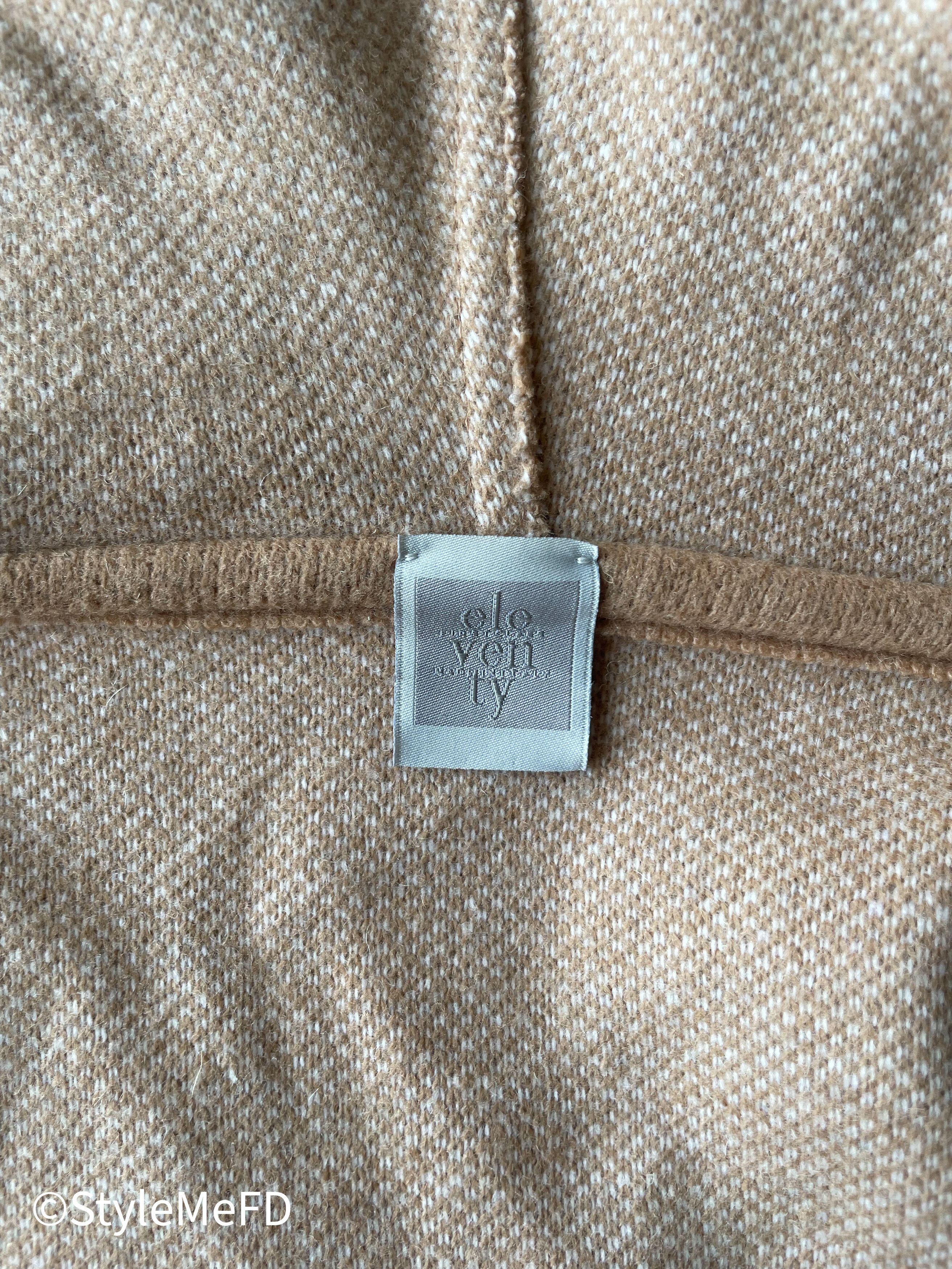 Eleventy Eleventy Beige & White Hooded 100% Wool Zip Up - Mens Size L Size US L / EU 52-54 / 3 - 8 Thumbnail