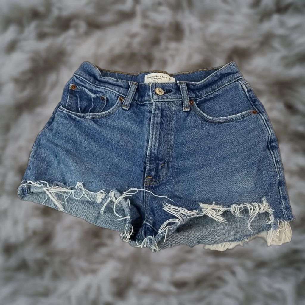 Abercrombie & Fitch VINTAGE Abercrombie & Fitch Women Teens Junior Mom Jean Shorts Cut-off Size 0 Mid Rise Size 25" / US 0 / IT 36 - 1 Thumbnail