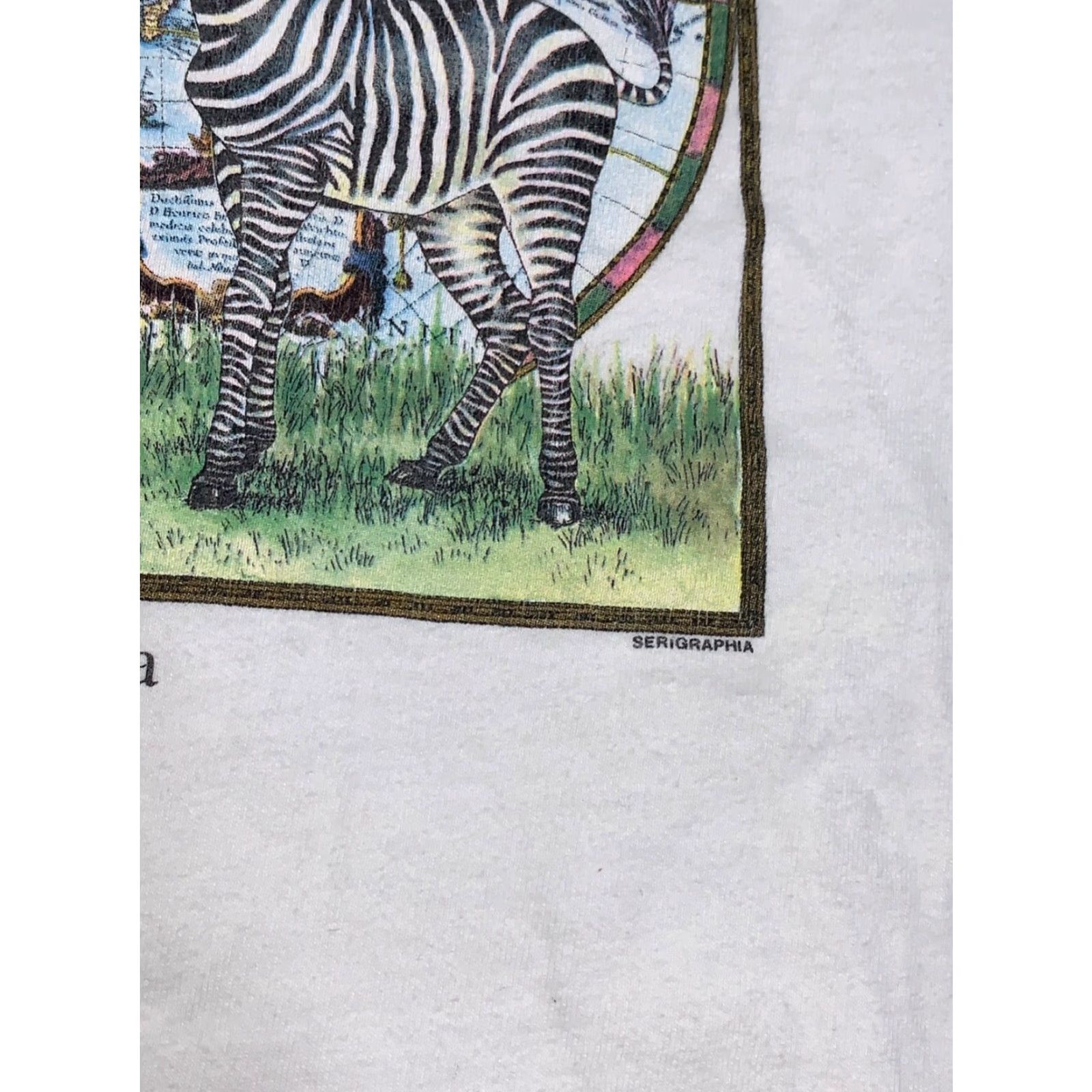Hanes VINTAGE 90s Zoo Gallery Shirt Mens L White Long Sleeve Animals Graphic Print Crew Neck Hanes 11273 Mens Size US L / EU 52-54 / 3 - 6 Thumbnail