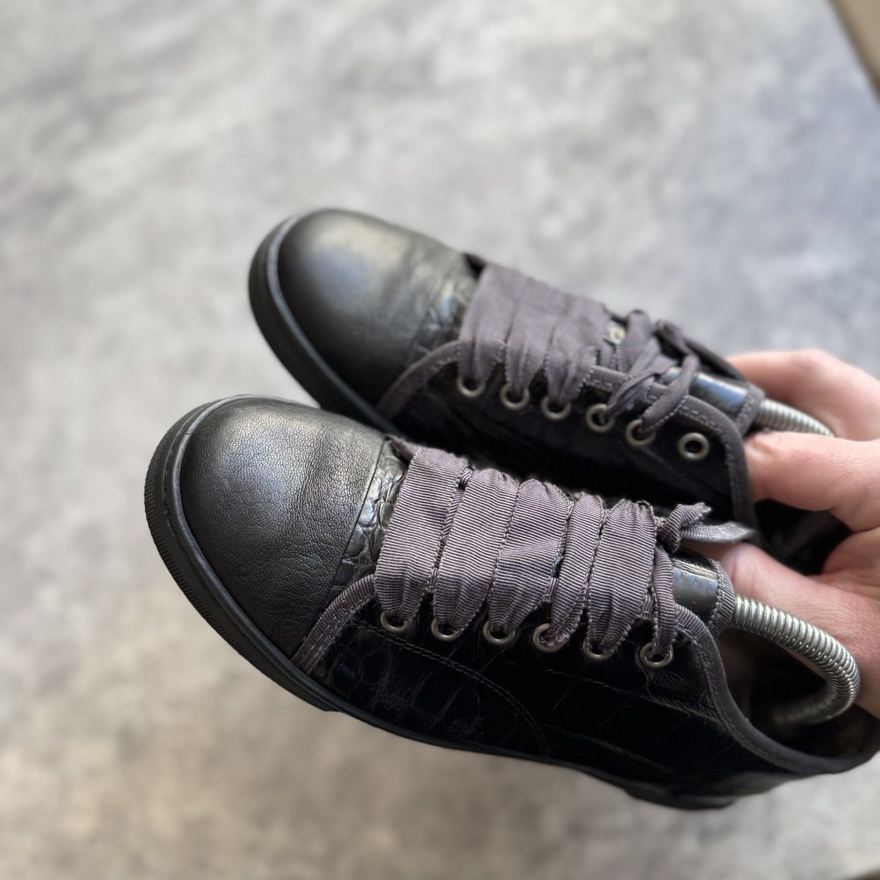 Lanvin Lanvin Leather Low-Top Sneakers Size US 6 / EU 39 - 2 Thumbnail