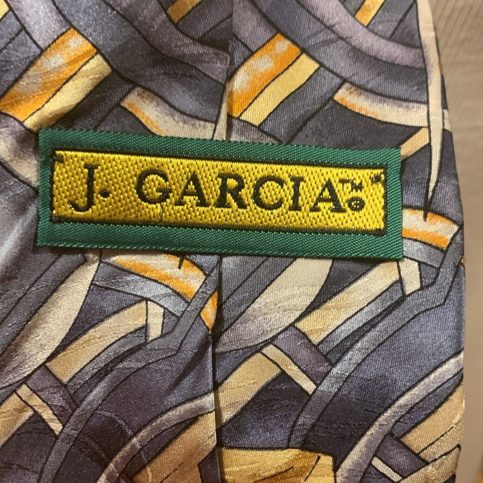 Vintage J. Garcia,Grateful Dead abstract modernist 100% silk necktie Size ONE SIZE - 7 Thumbnail
