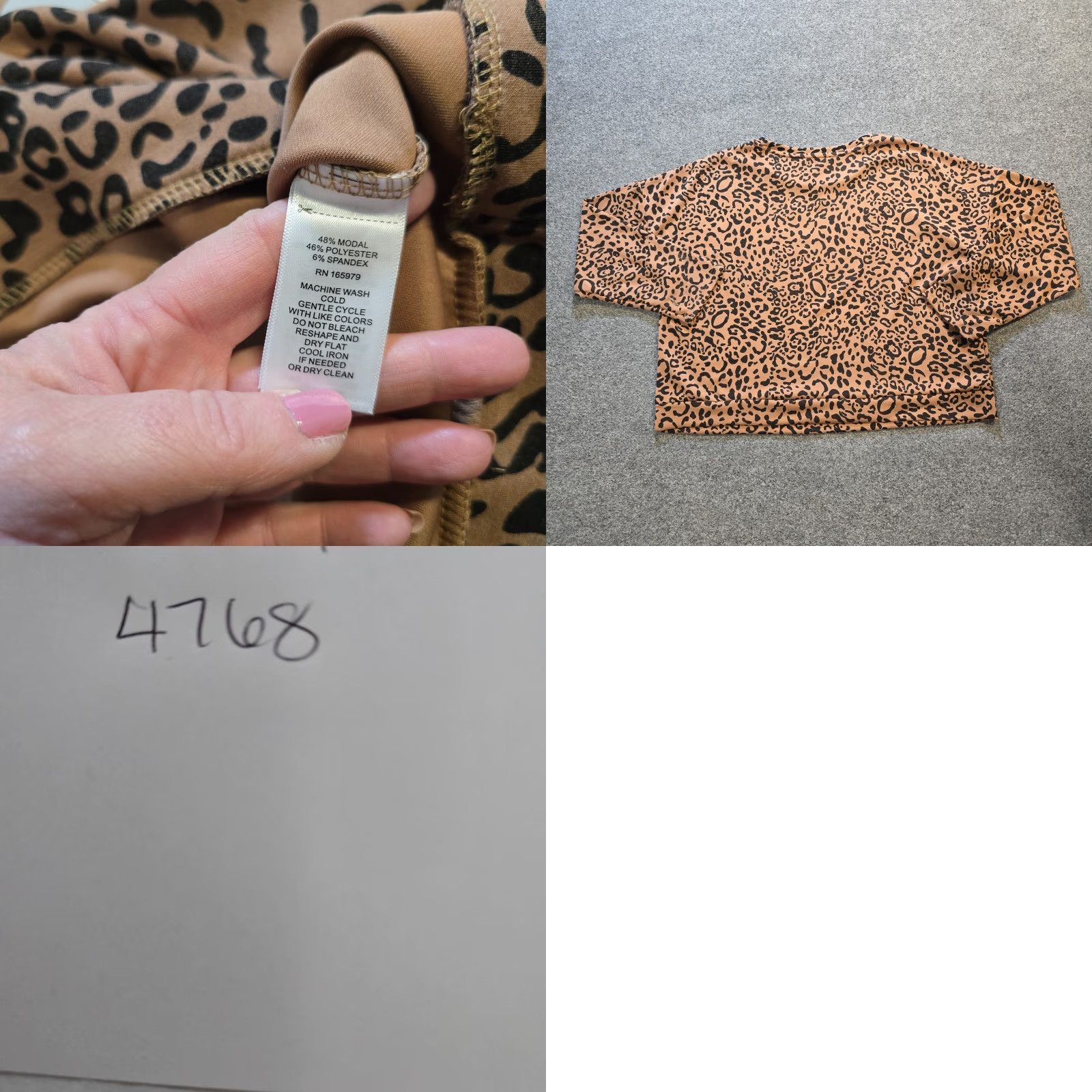 Vintage Cable Gauge Sweater Womens Size XXL Brown Leopard Sweatshirt Crew Neck Lounge Pullover Knit Long Sleeve Regular Women Size XXL / US 16-18 / IT 52-54 - 8 Thumbnail