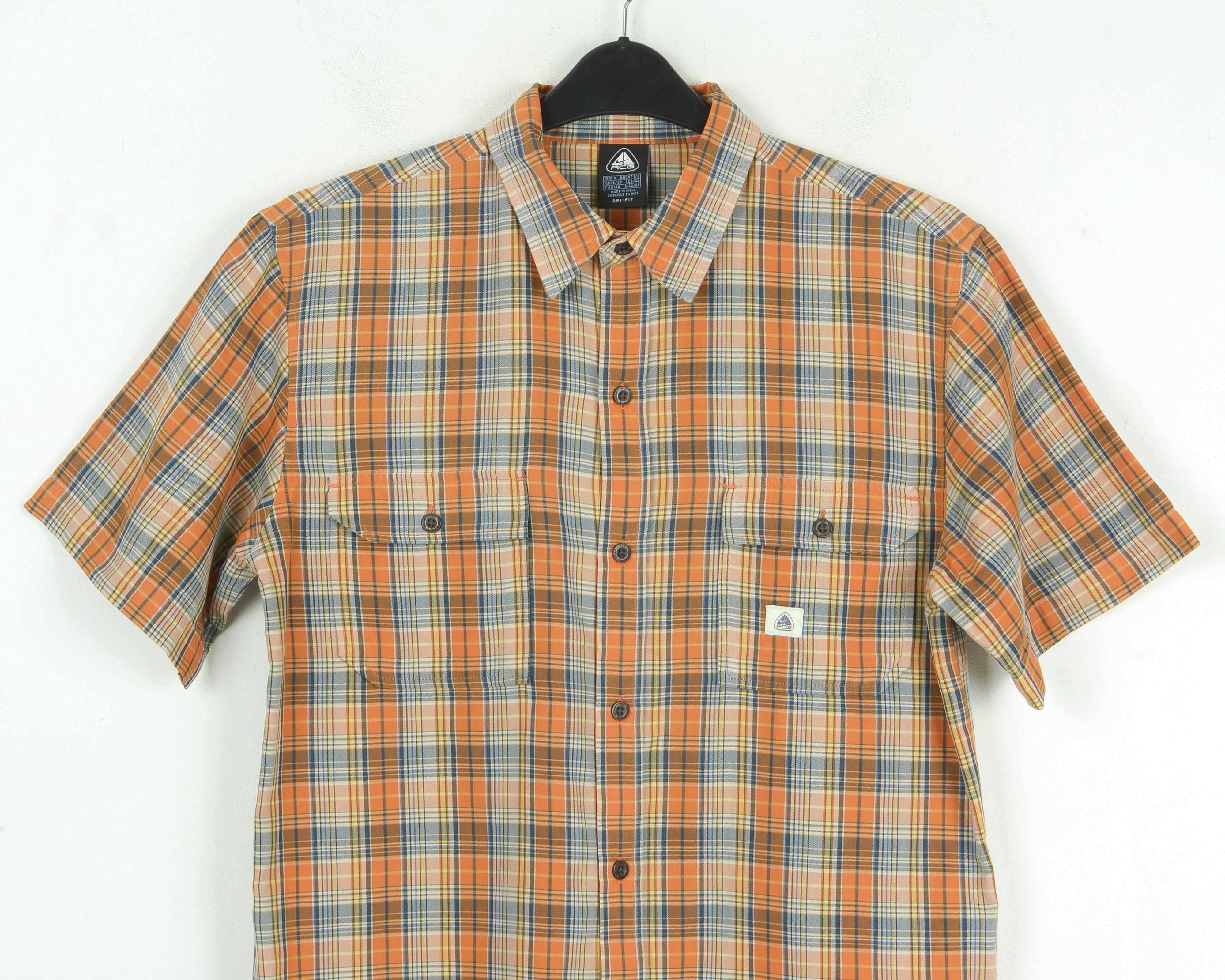 Nike ACG ACG Dri-FIT Short Sleeved Shirt Check Plaid Multicoloured Size US S / EU 44-46 / 1 - 2 Thumbnail