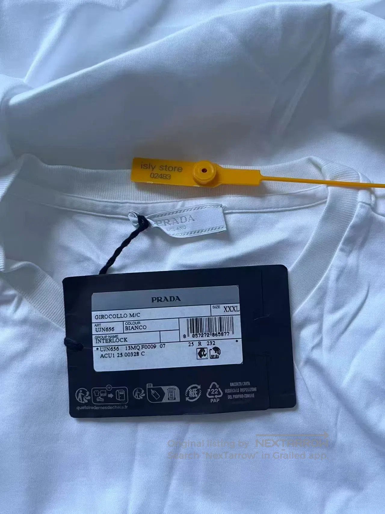 Prada PRADA Men's Short Sleeve Logo Print T-Shirt. Size US XXL / EU 58 / 5 - 5 Thumbnail