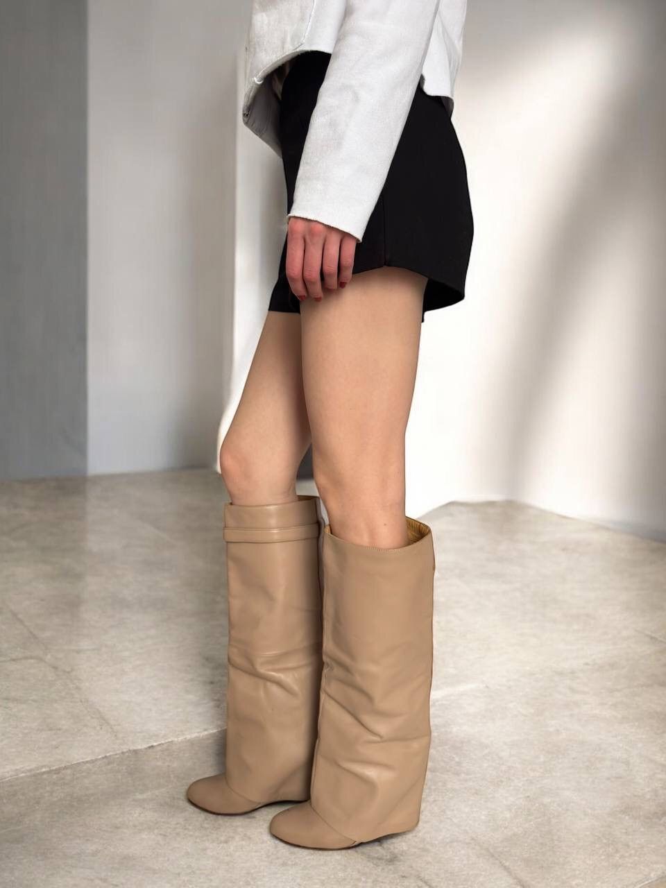Givenchy × Vintage Givenchy Shark Leather Hi Boots Size US 10 / IT 40 - 2 Thumbnail