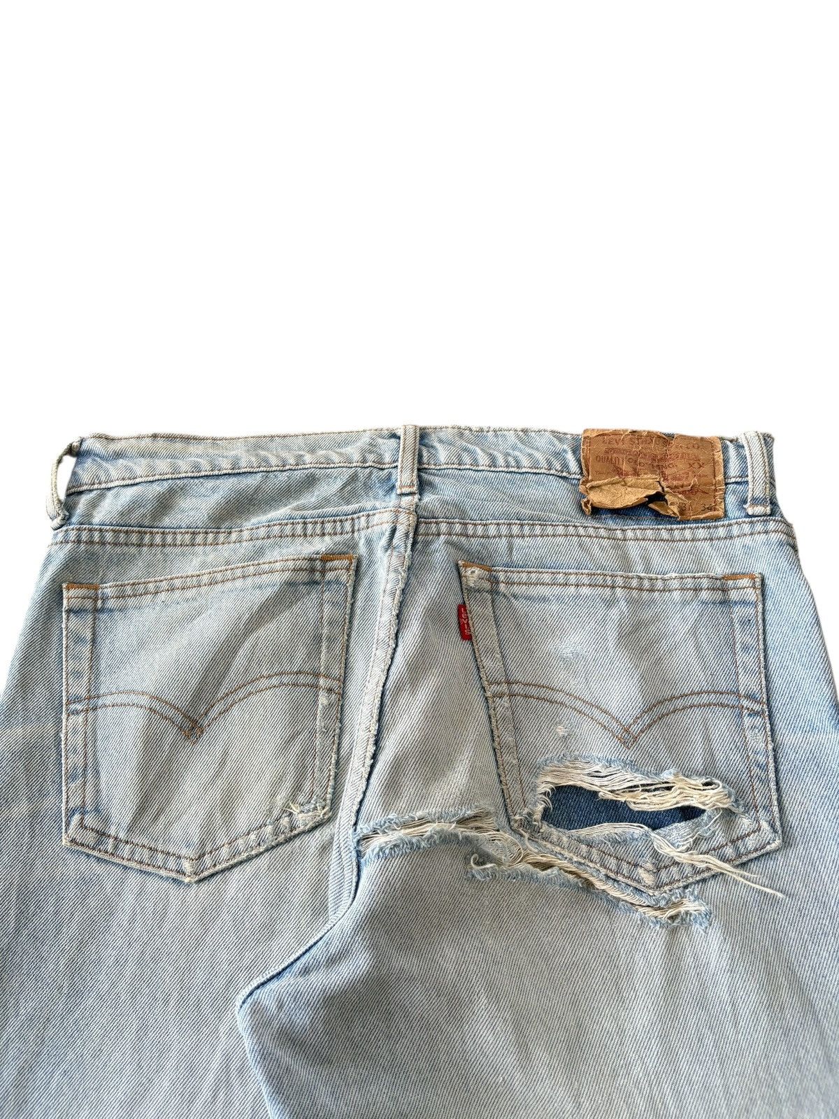 Levi's Vintage 90s Levis 518 Faded Wash Distressed Loose Jeans Size US 33 - 8 Thumbnail