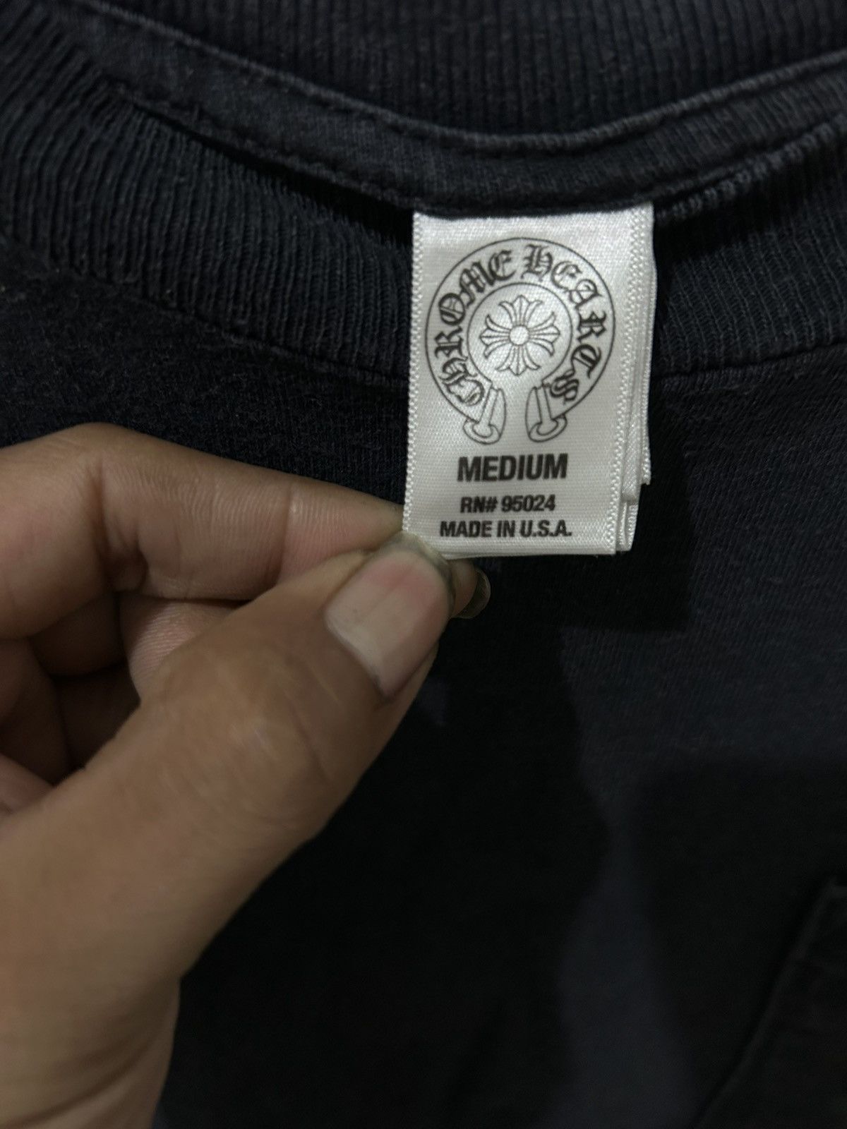 Chrome Hearts Chrome Hearts Tonal Plus Hollywood Logo Tshirt Black Size US M / EU 48-50 / 2 - 8 Thumbnail