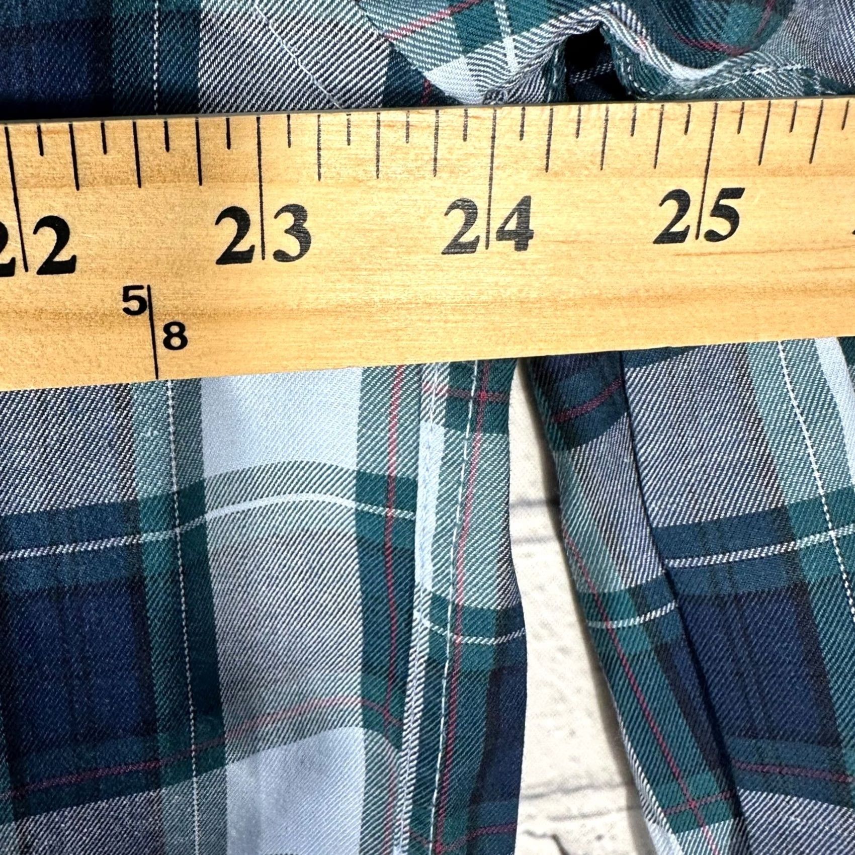 Wrangler Wrangler George Strait Cowboy Cut Button-Down Shirt Mens Large Green Plaid Casual Workwear 100% Cotton Chest Pocket Embroidered Logo Size US L / EU 52-54 / 3 - 7 Thumbnail