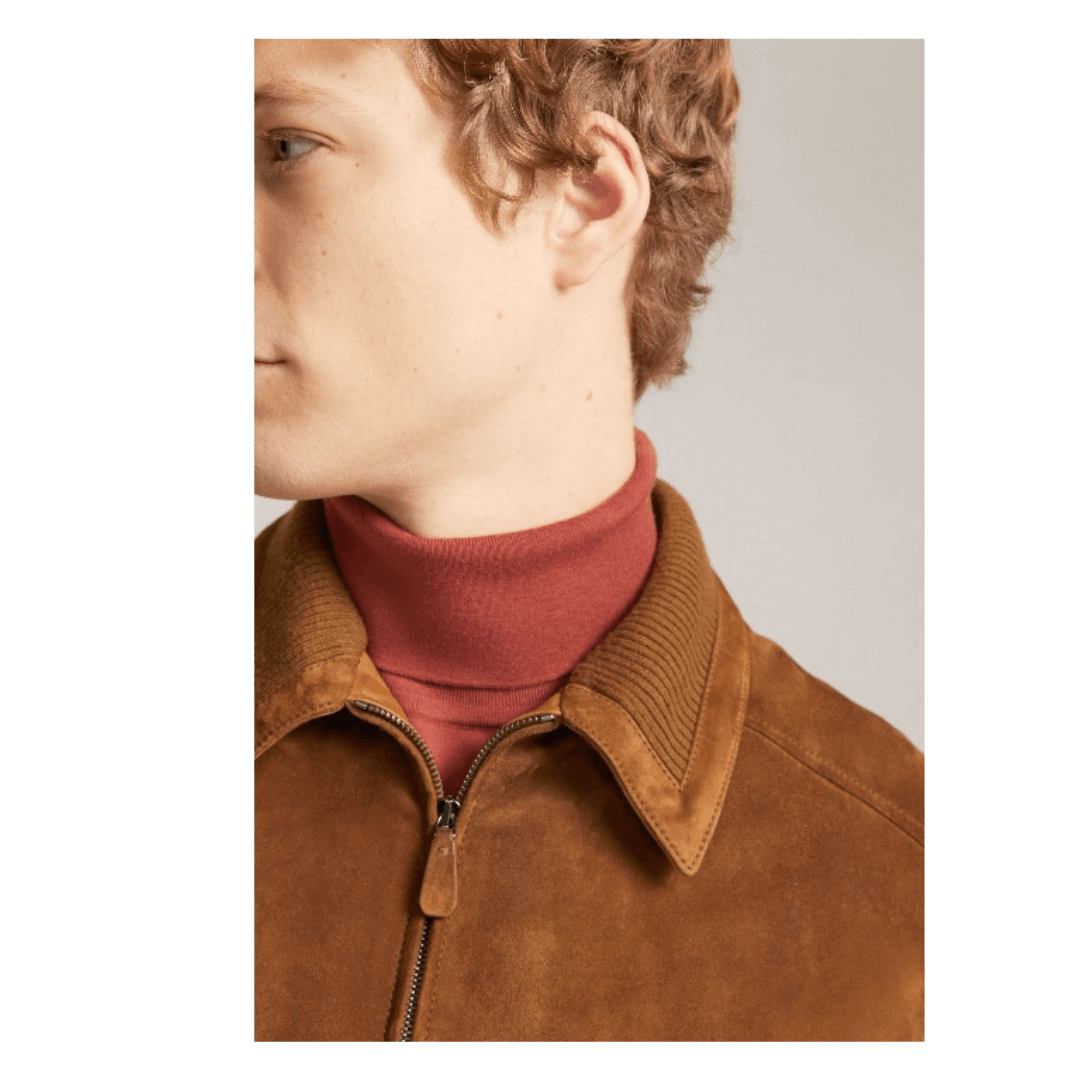 Loro Piana o1srvl11e1224 Smooth Suede Kent Bomber Jacket in Brown Size US M / EU 48-50 / 2 - 4 Thumbnail