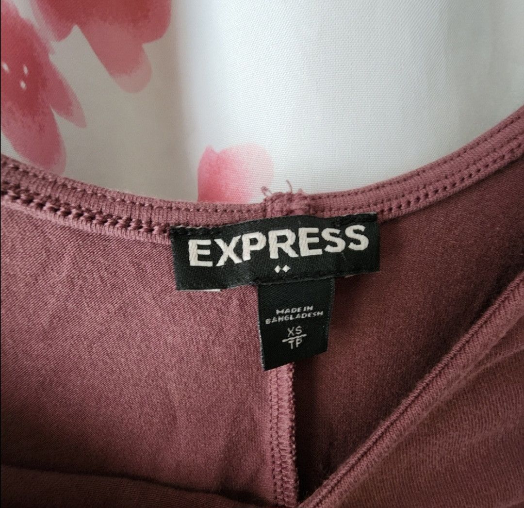Express New Express 3/4 Sleeve Peplum Shirt Dusty Rose Pink Size XS Size XS / US 0-2 / IT 36-38 - 2 Thumbnail