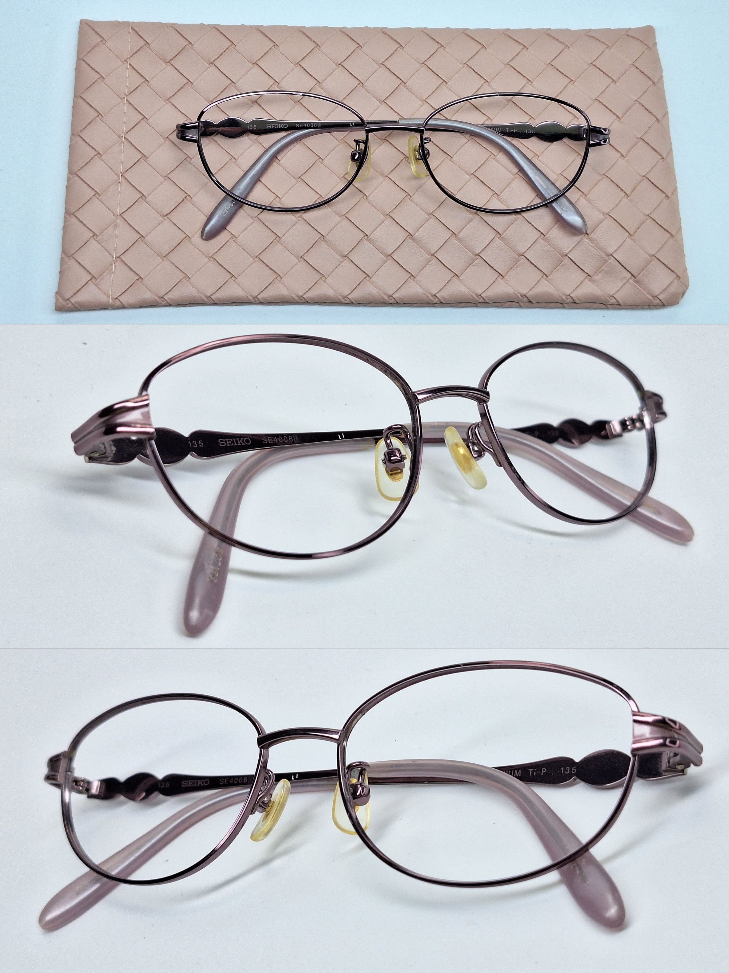 Seiko Seiko SE4008 Pure Titanium Ti-P Purple Oval Vintage Eyeglass Size ONE SIZE - 5 Thumbnail