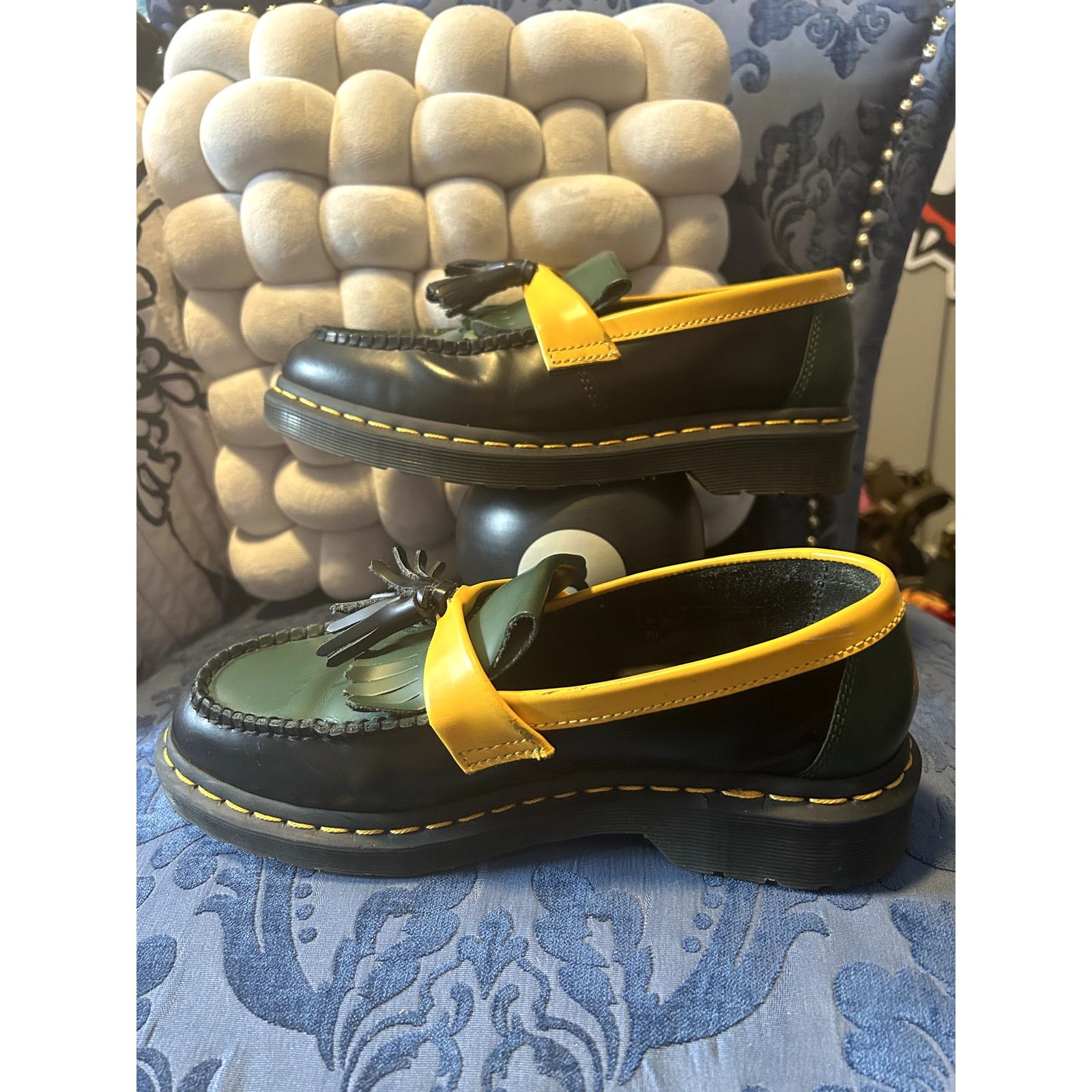Dr. Martens Dr Martens Adrian Yellow Green Black Loafer Size 8/EU 39 Size US 8 / IT 38 - 2 Thumbnail