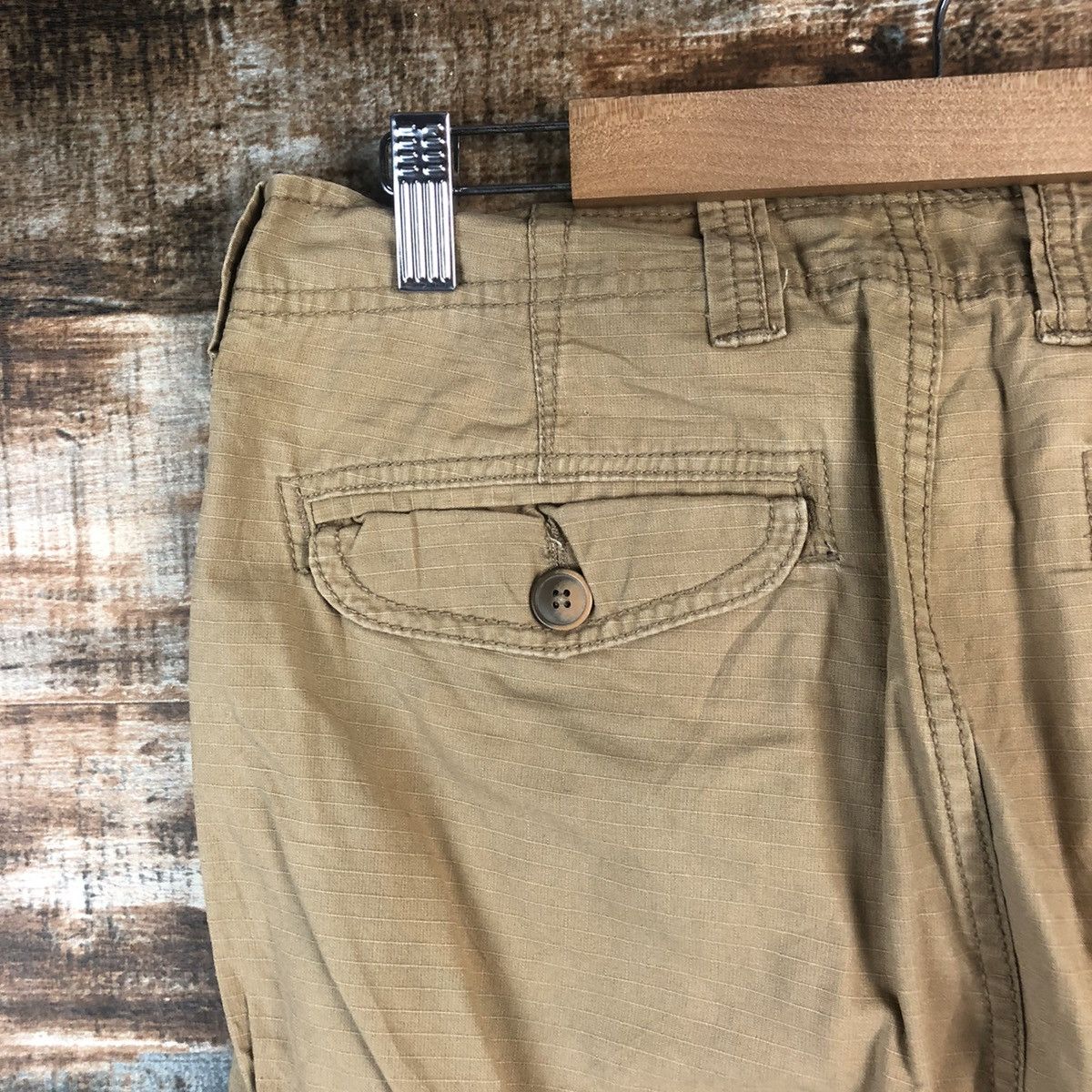 Japanese Brand DL Gap Brown Cargo Utility Multipocket Pants #C699 Size US 31 - 16 Thumbnail