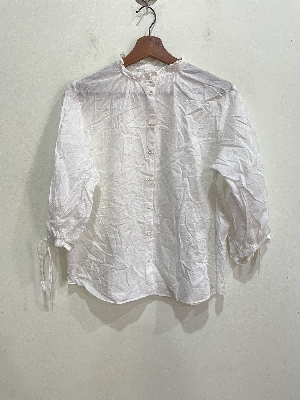 Japanese Brand × Vintage × agnes b. To b by Agnes B. White Blouse Size XS / US 0-2 / IT 36-38 - 1 Thumbnail