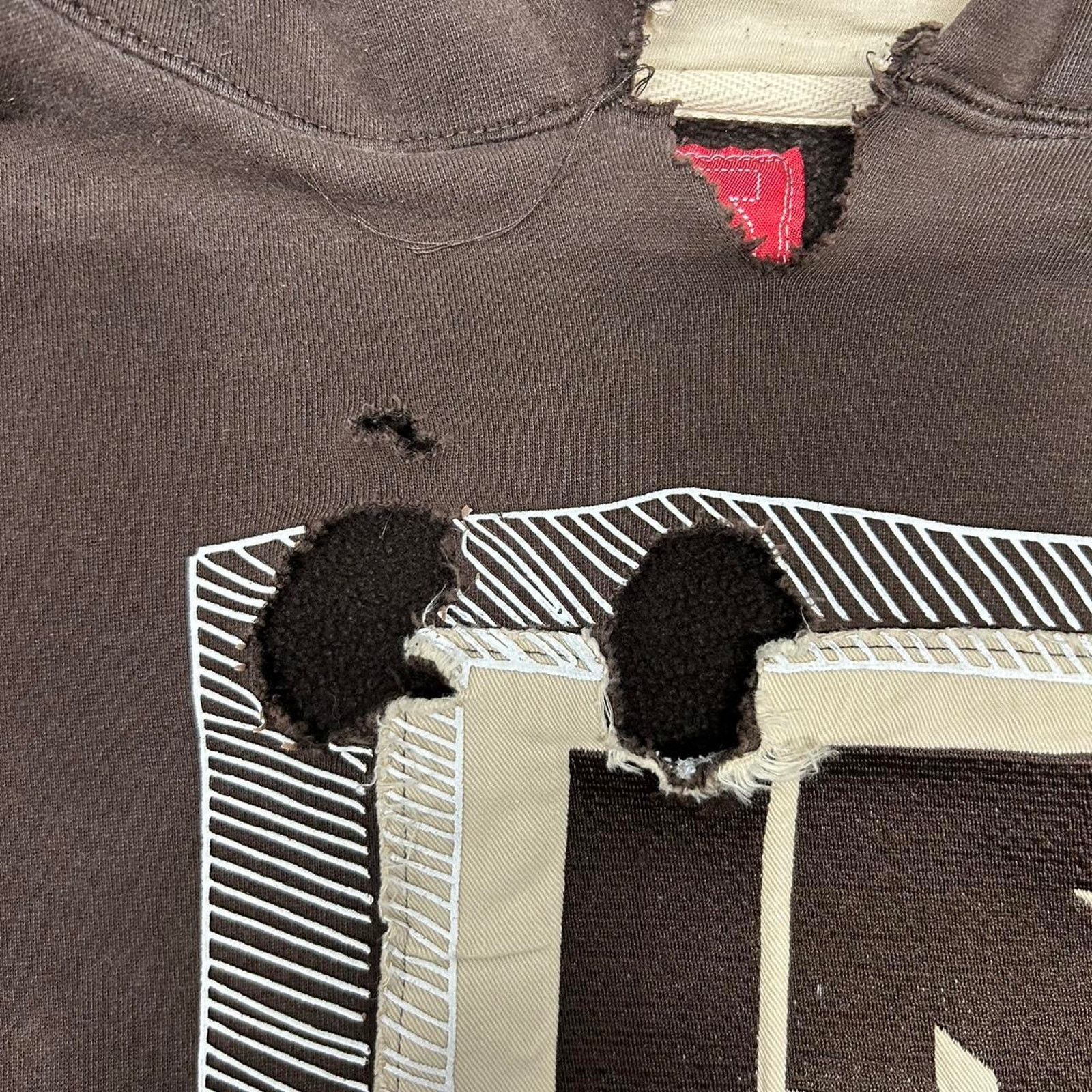 Burton VTG Brown Burton snowboard hoodie with a distressed look Size US XL / EU 56 / 4 - 5 Thumbnail