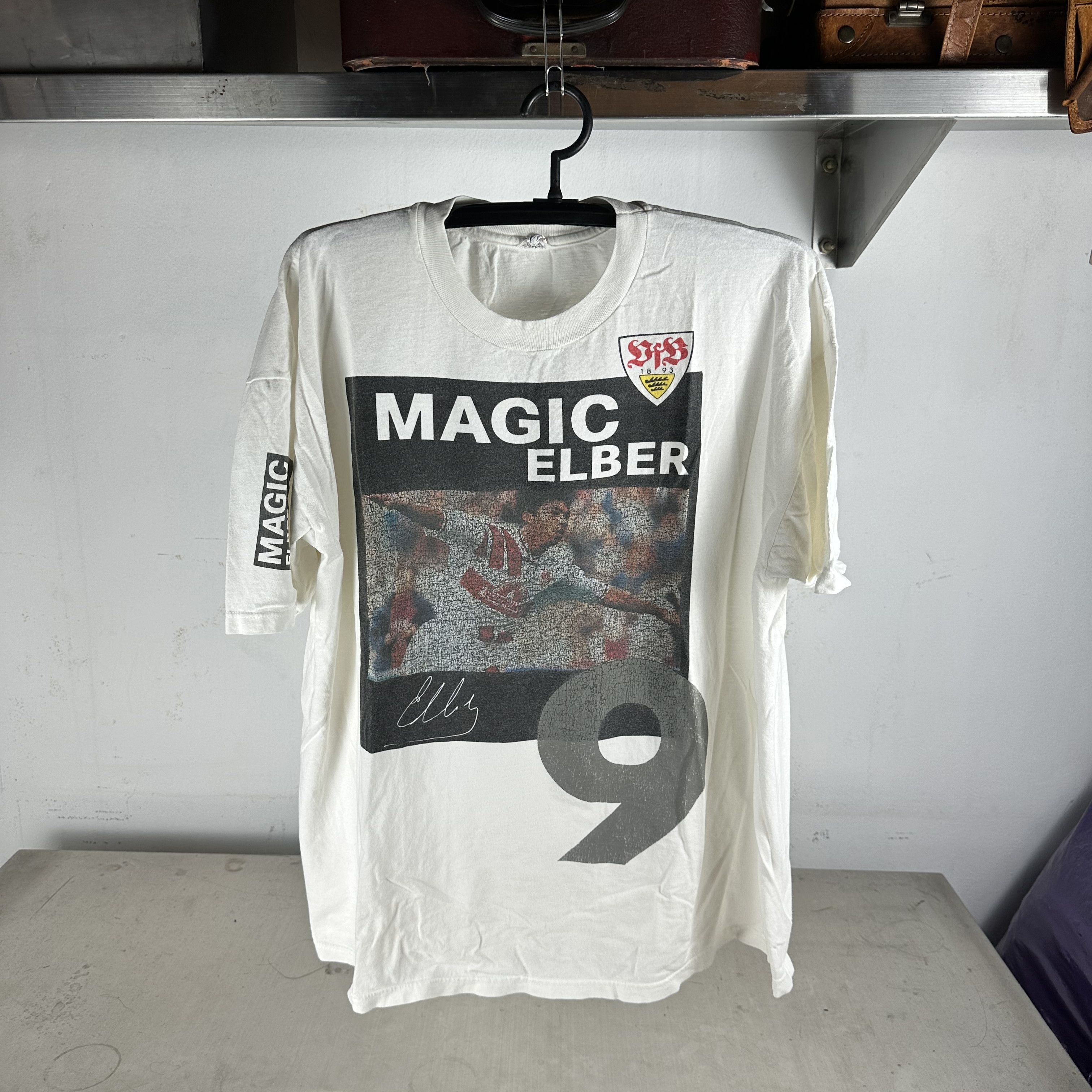 1997 VfB Stuttgart Sreto Ristic Magic Elbar Bundesliga Tee