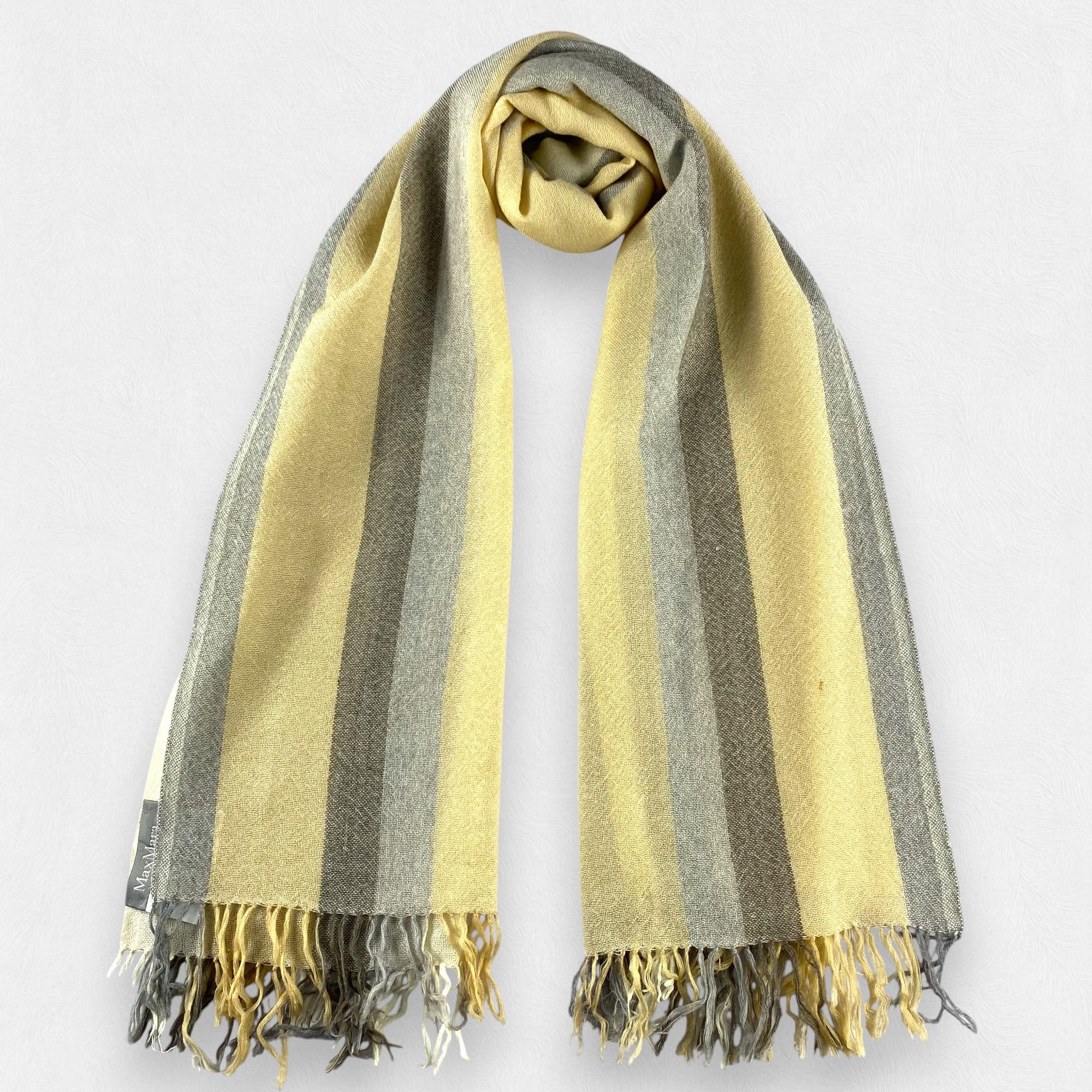 Max Mara Max Mara Stripe Scarf Neck Wrap Wool Muffler Size ONE SIZE - 1 Thumbnail