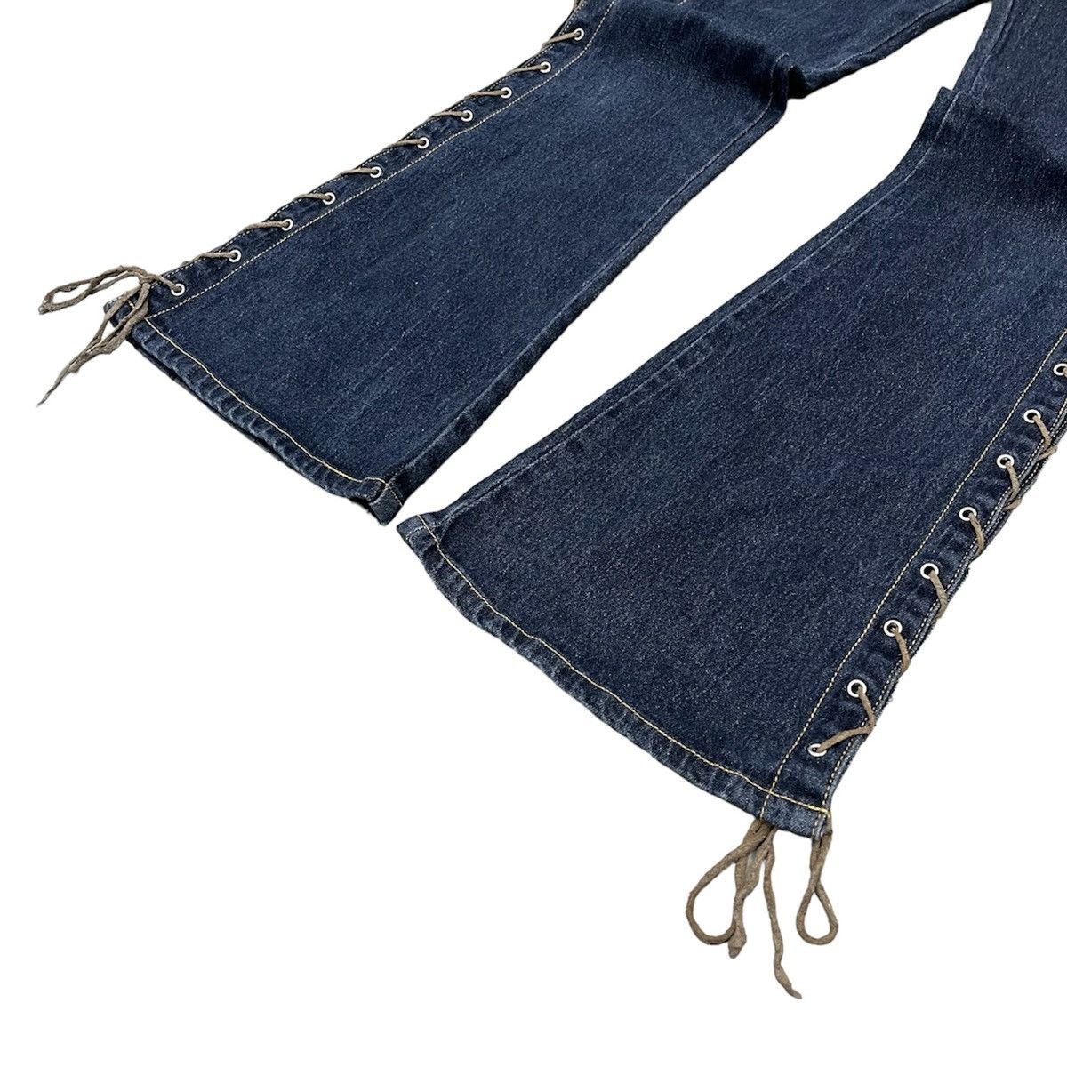 Japanese Brand Livre Claire Laced Up Flared Pants Size US 28 / EU 44 - 4 Thumbnail