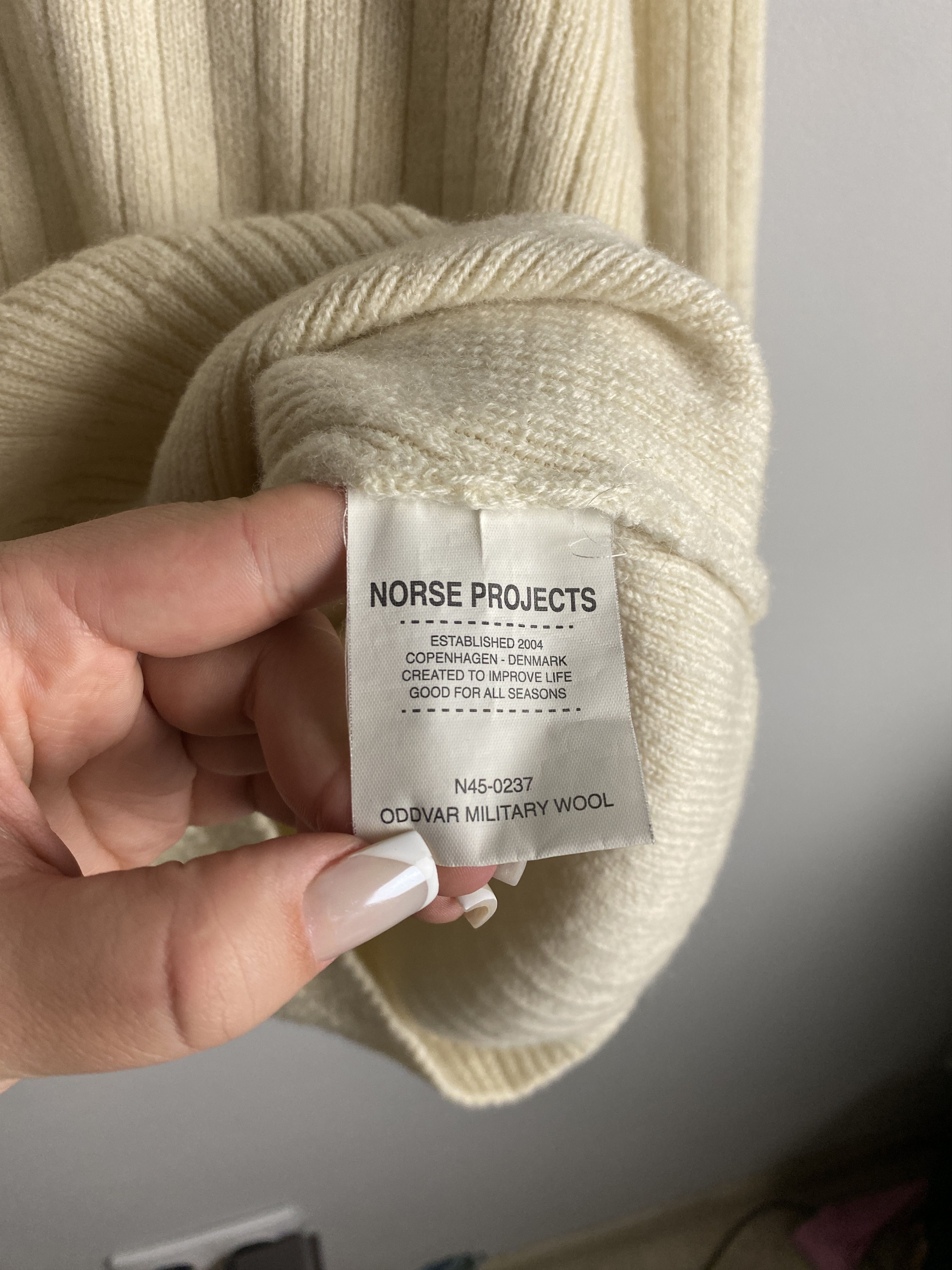 Norse Projects Norse Projects Oddvar Military Wool ecru sweater knitwear Size US S / EU 44-46 / 1 - 4 Thumbnail