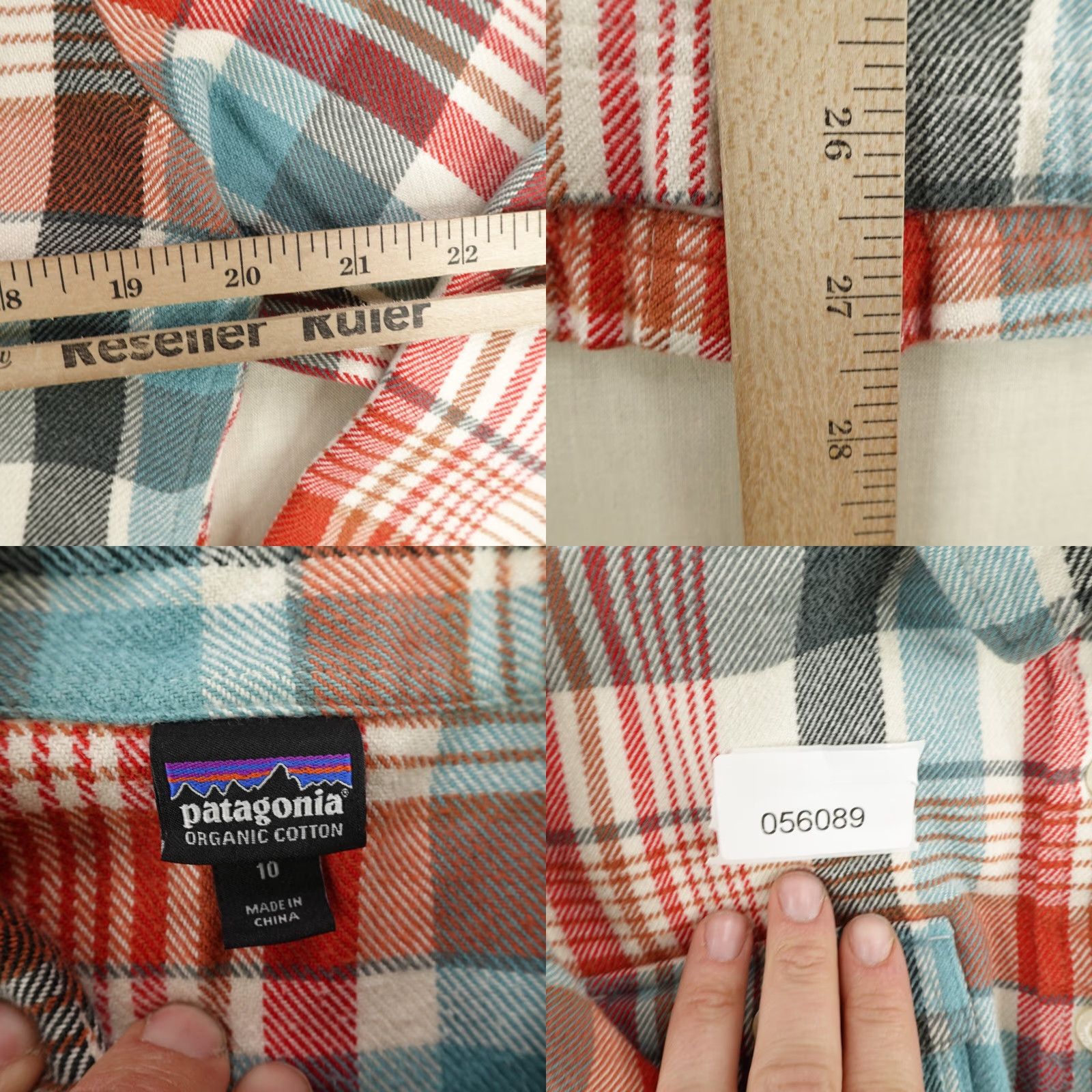 Patagonia Patagonia Shirt Women 10 Red Blue Plaid Long Sleeved Fjord Flannel Button Up Top Size L / US 10 / IT 46 - 8 Thumbnail