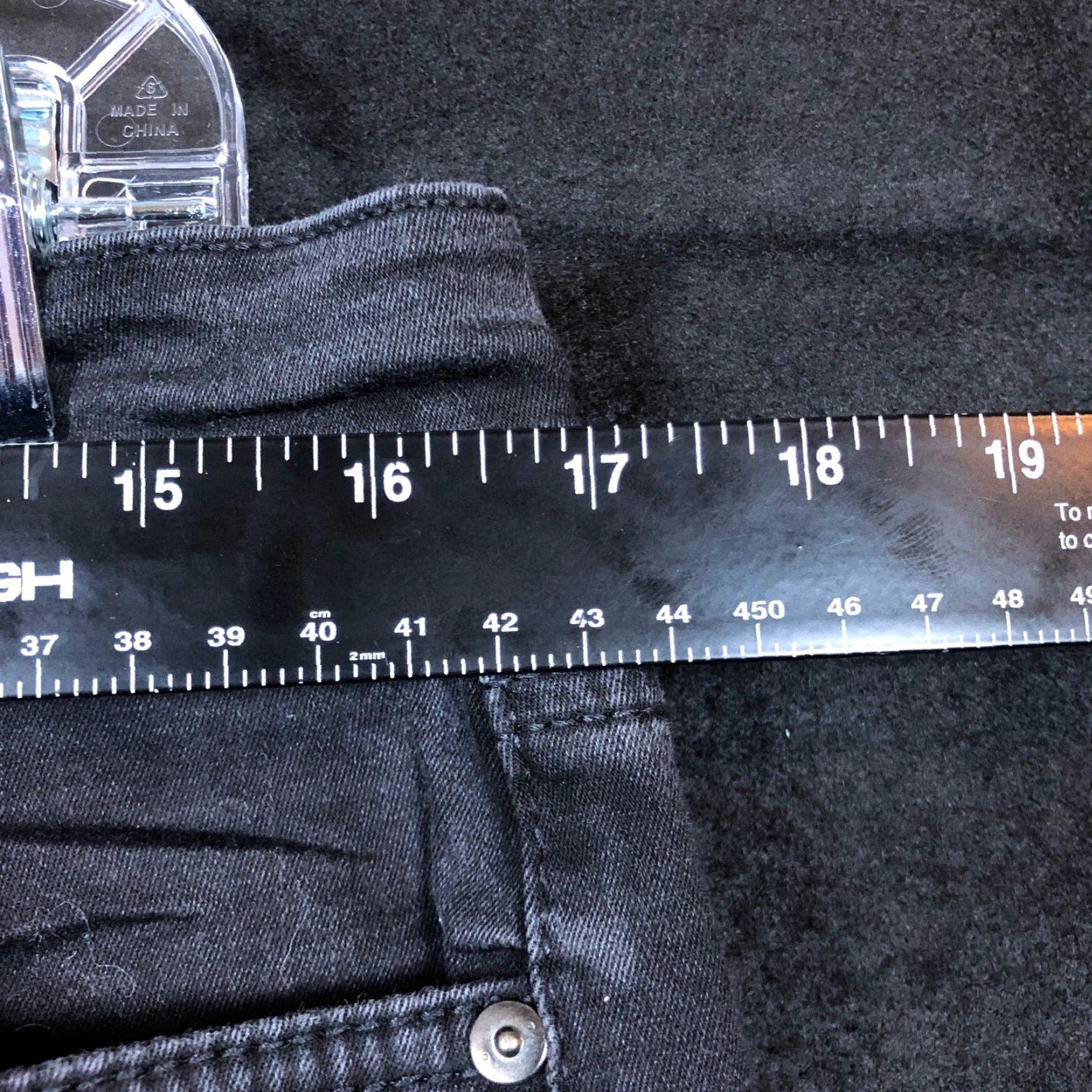Vintage Terra & Sky Womens Jeans Black Denim Petite Skinny Leg Stretch 14P Size 36" / US 14 / IT 50 - 6 Thumbnail