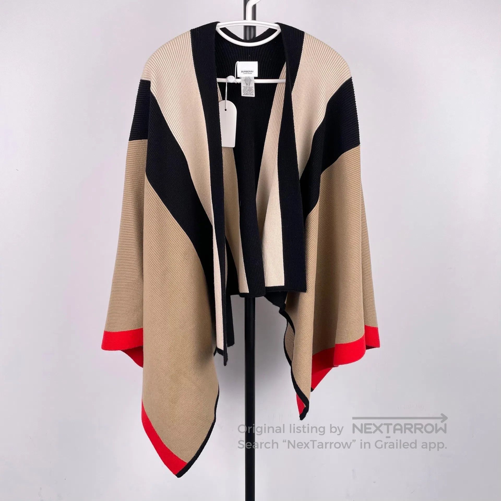 Burberry Burberry Color-blocked Plaid Wool Cloak Shawl| Size S / US 4 / IT 40 - 1 Thumbnail